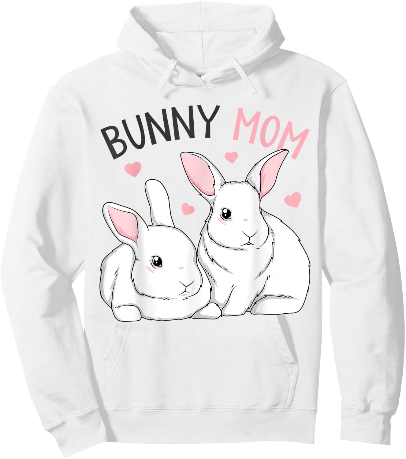 Bunny Mom Rabbit Love Easter Girls Hoodie - Hoodie | White