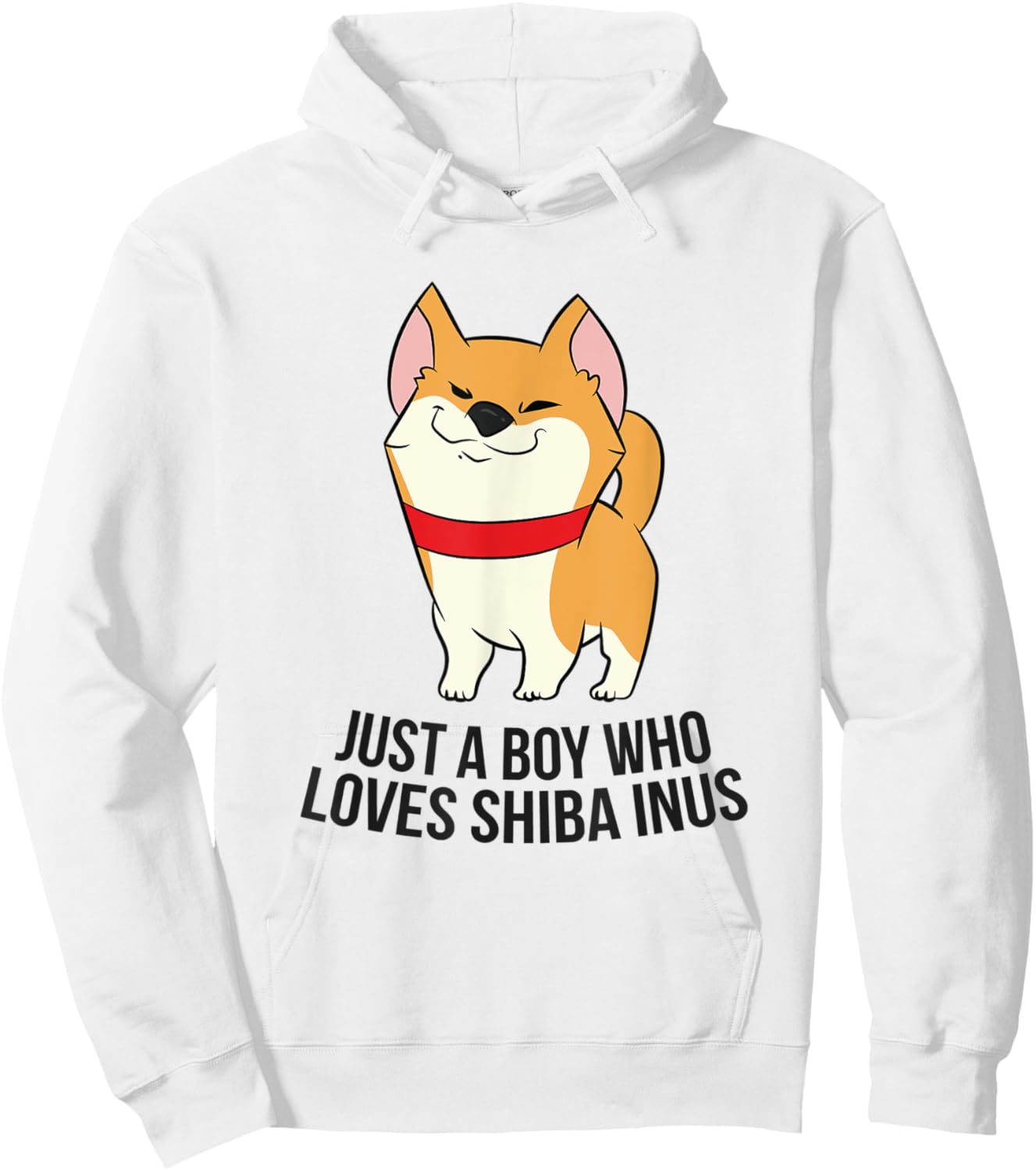 Shiba Inu Dog Boy Just a Boy Who Loves Shiba Inus Hoodie - Hoodie | White