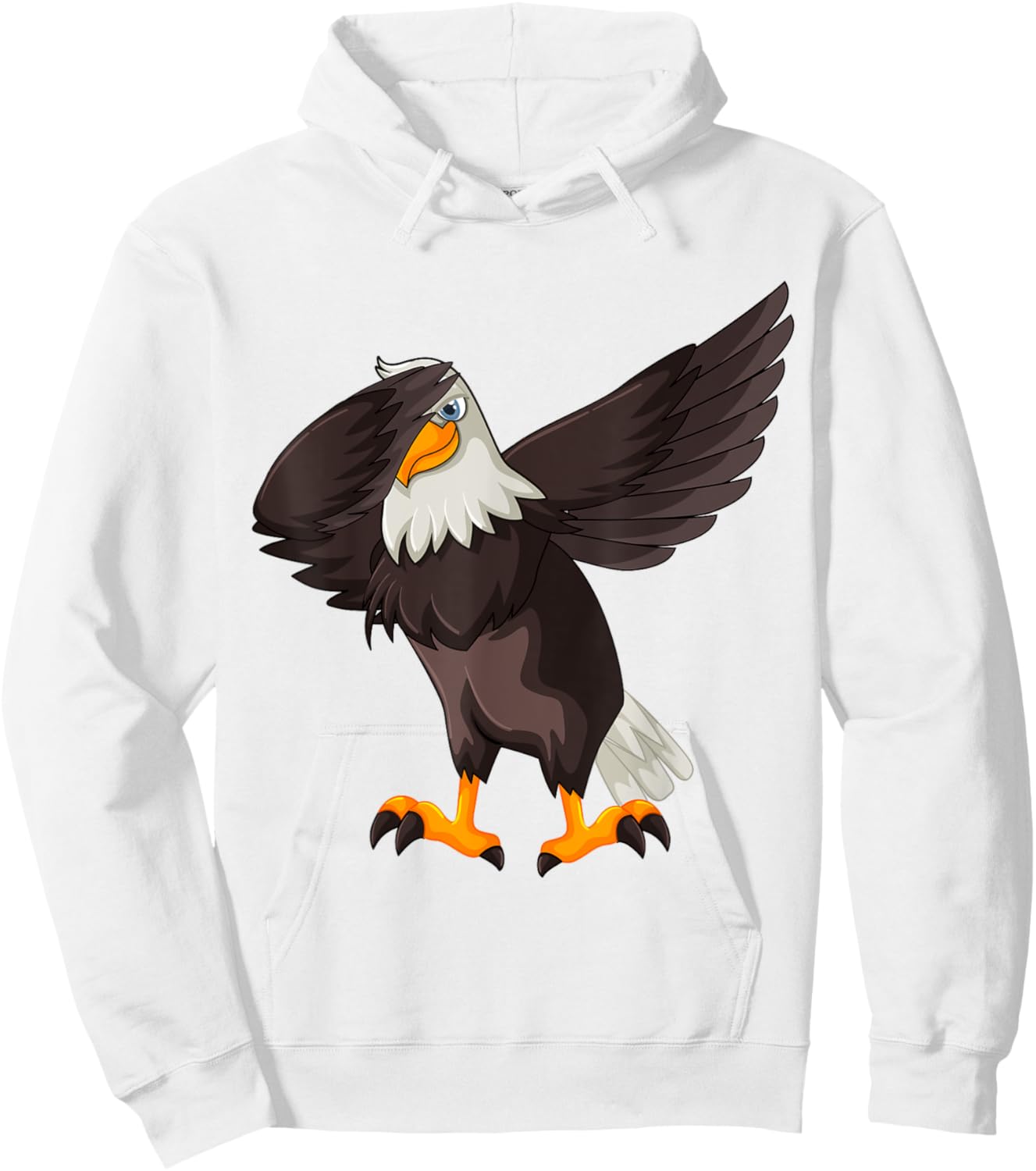 Dabbing Eagle | Large Bird America Hilarious USA Gift Hoodie - Hoodie | White