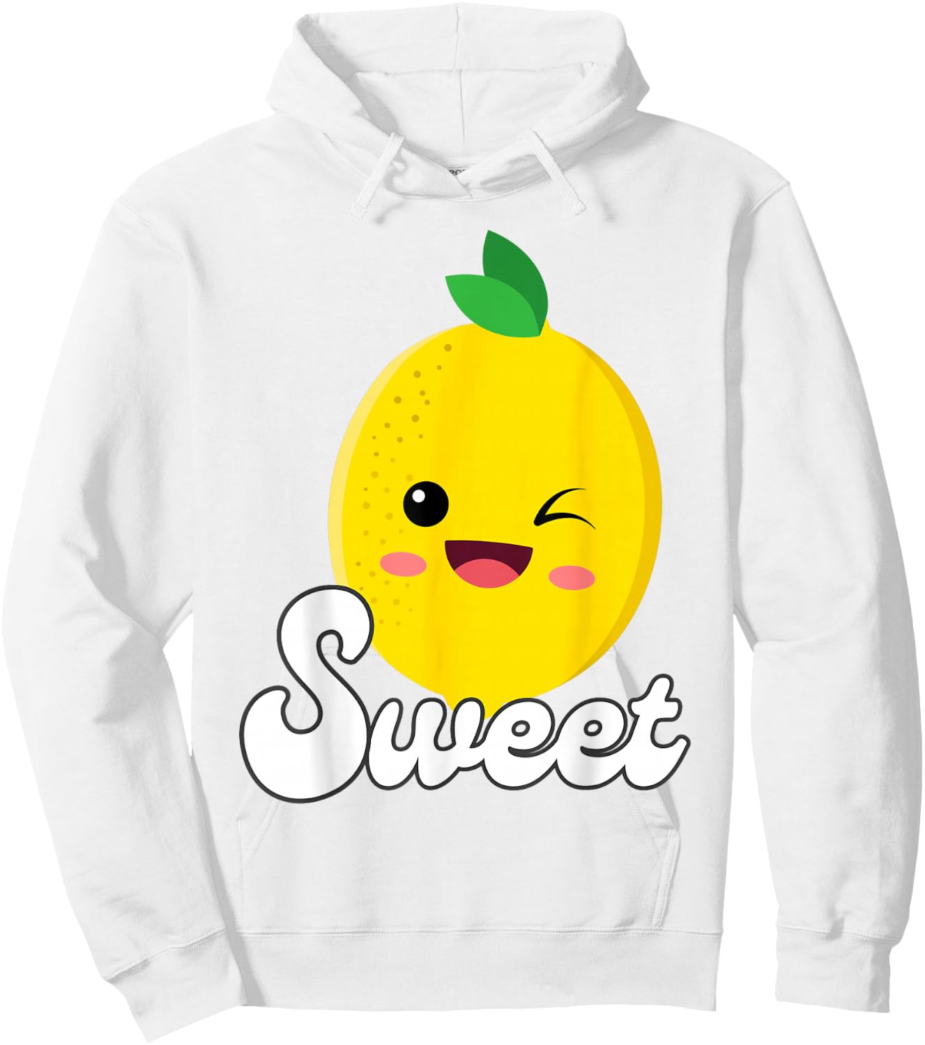 Twinning Sweet & Sour Lemon Besties Couples Matching Hoodie - Hoodie | White