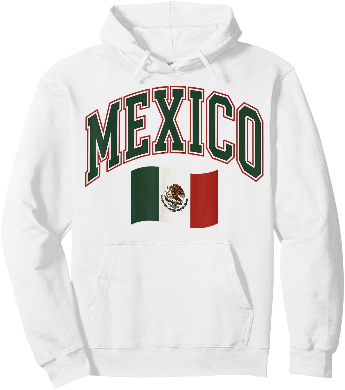 Mexico Mexican Flag Vintage Pride Hispanic Siesta Hoodie - Hoodie | White