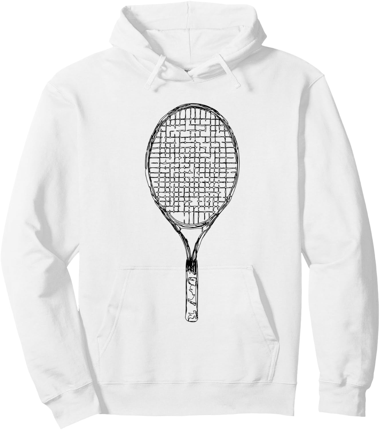 Tennis Racket Graphic for Tennis Lover Hoodie - Hoodie | White