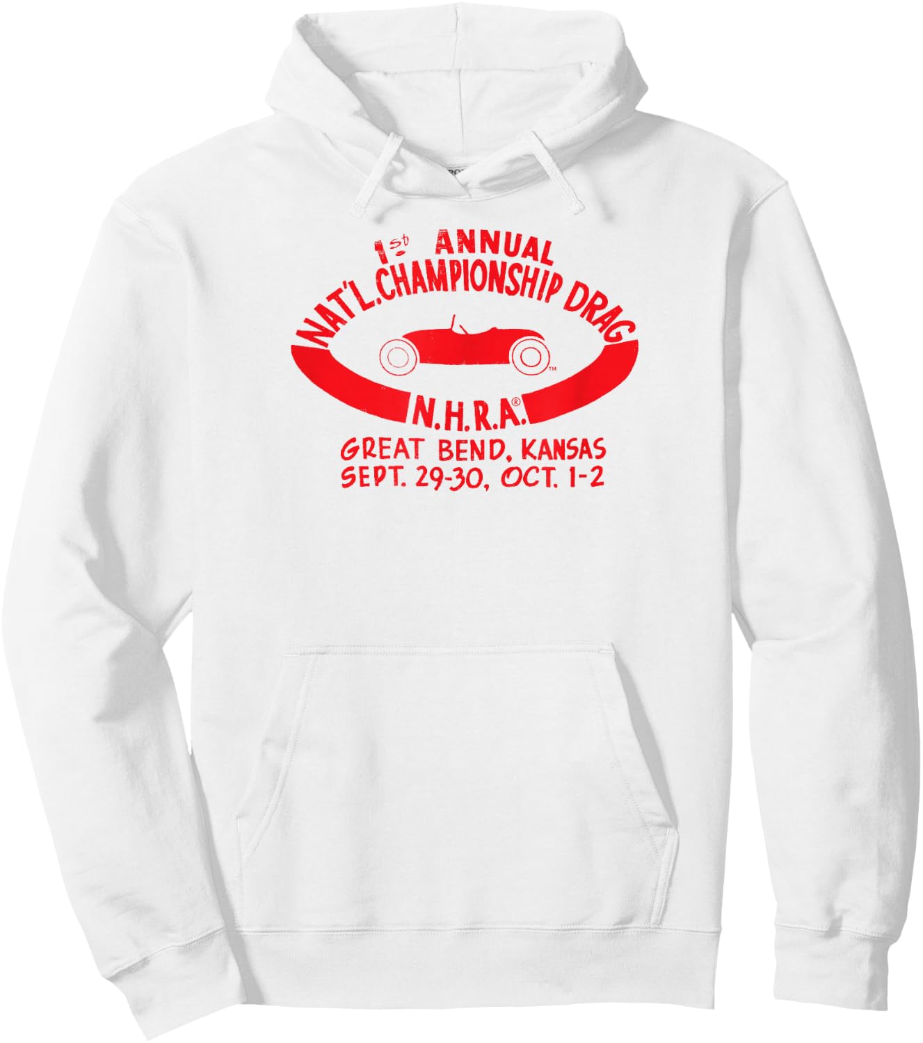 NHRA 1st Annual Nat'l Championship Drag Hoodie - Hoodie | White