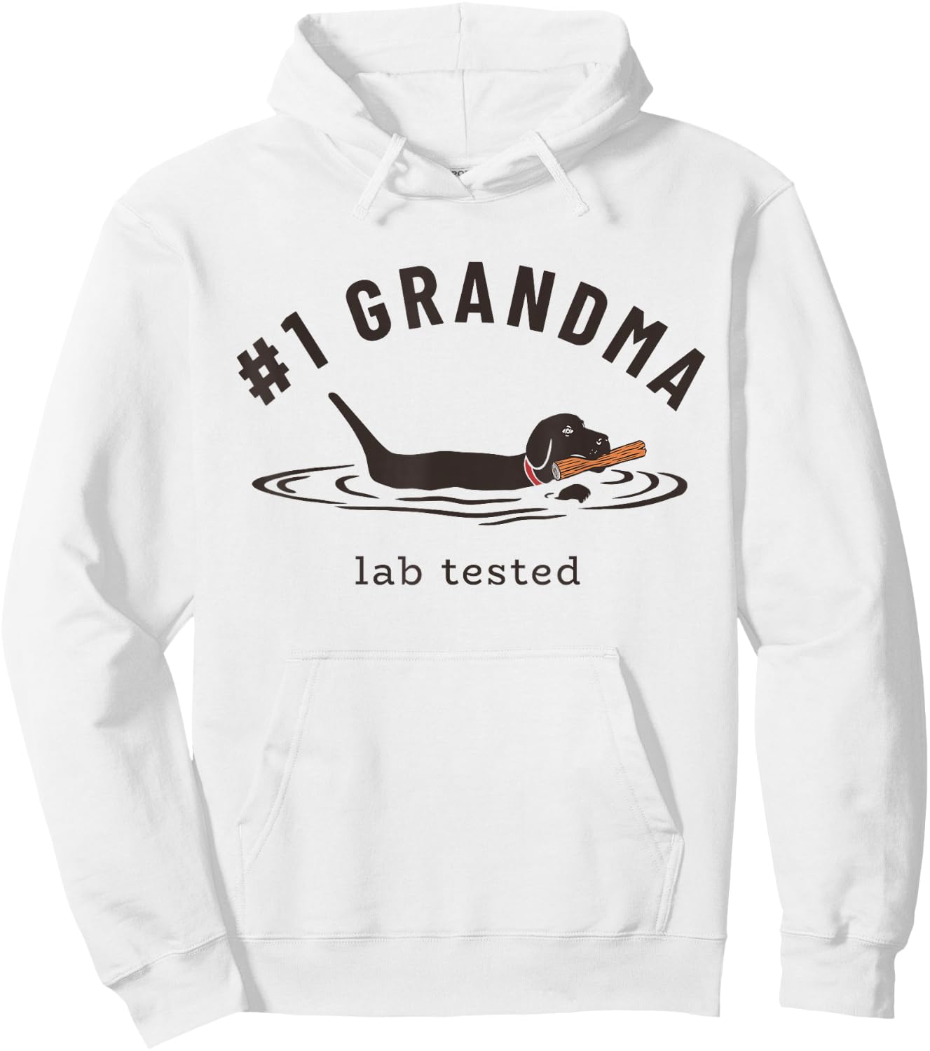 Black Lab #1 Grandma - Labrador Retriever Owner Mother's Day Hoodie - Hoodie | White