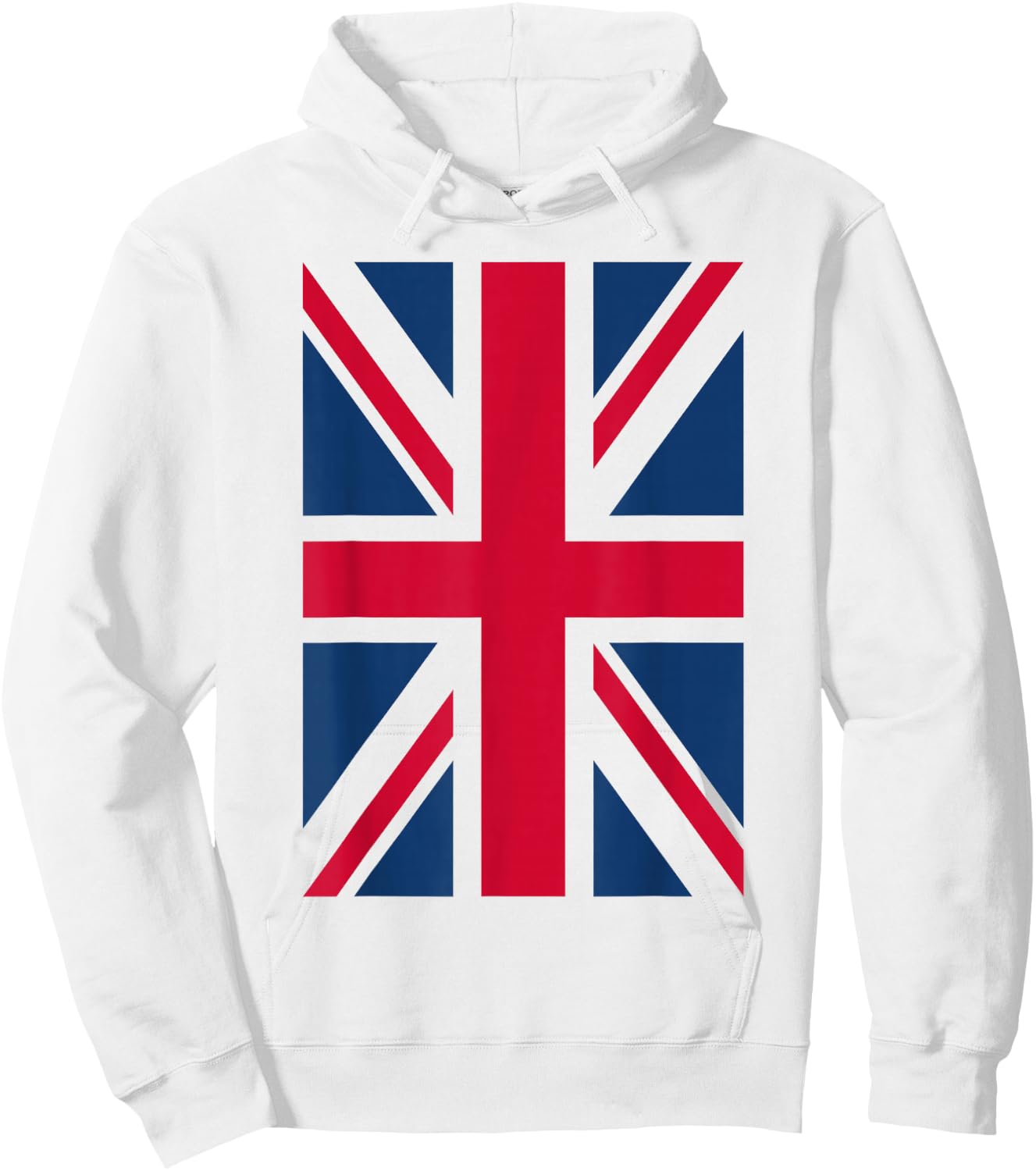 UK T Shirt Women Men | Cool Vertical British Union Jack Flag Hoodie - Hoodie | White