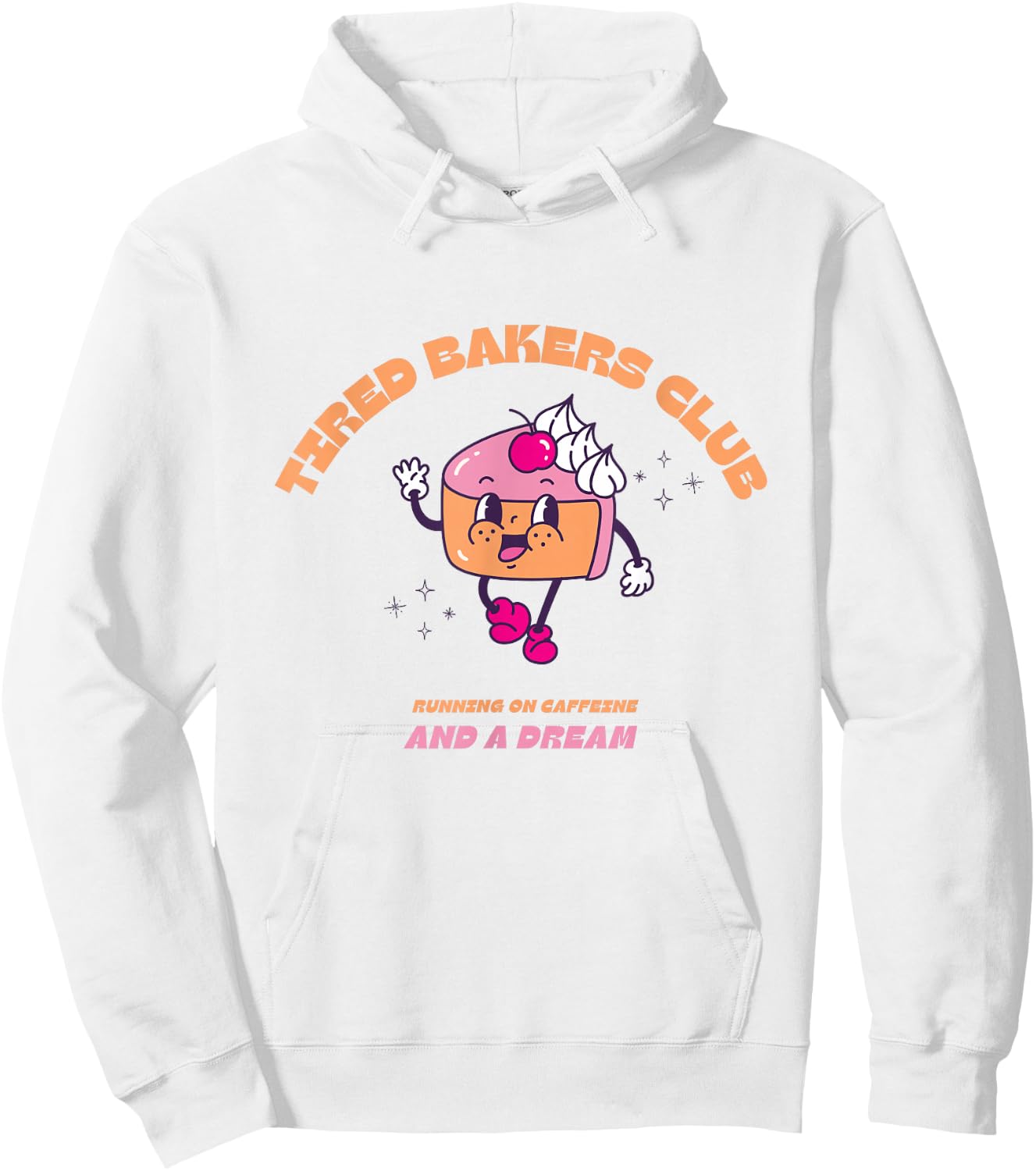 Tired Bakers Club Vintage Cake Retro Baking Funny Hoodie - Hoodie | White