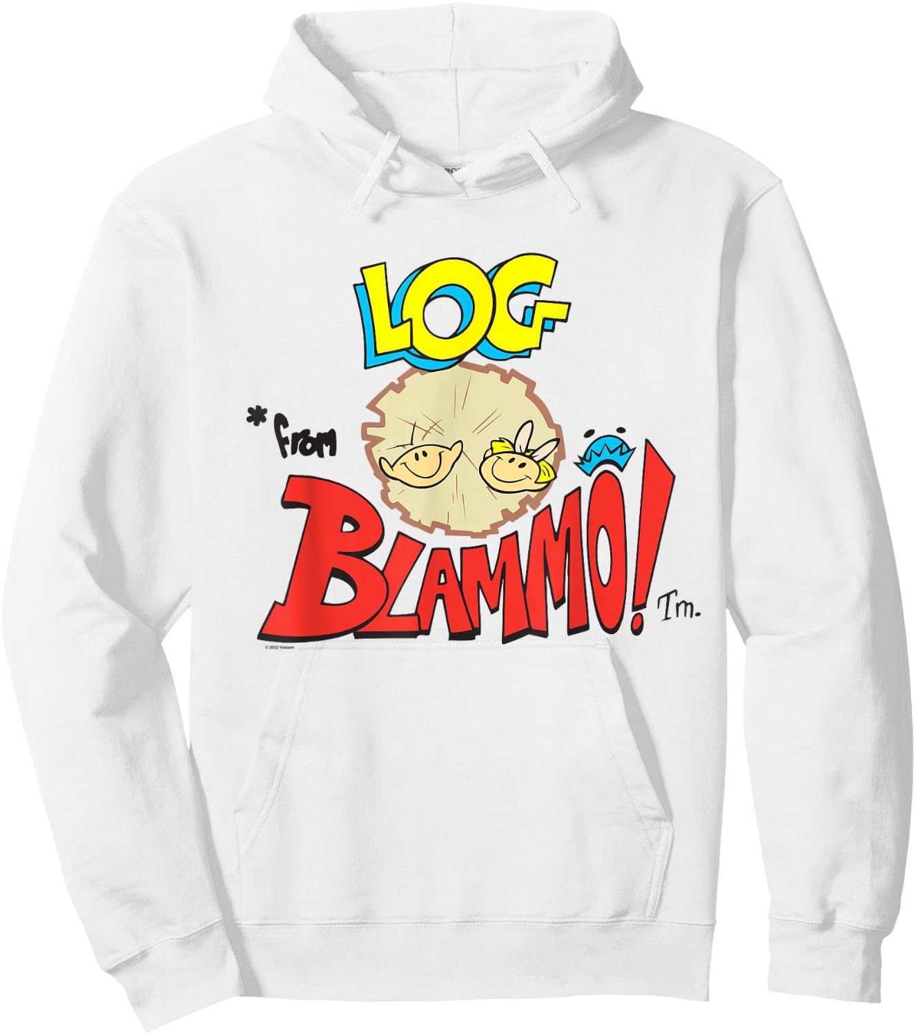 Ren & Stimpy Log From Blamo Hoodie - Hoodie | White
