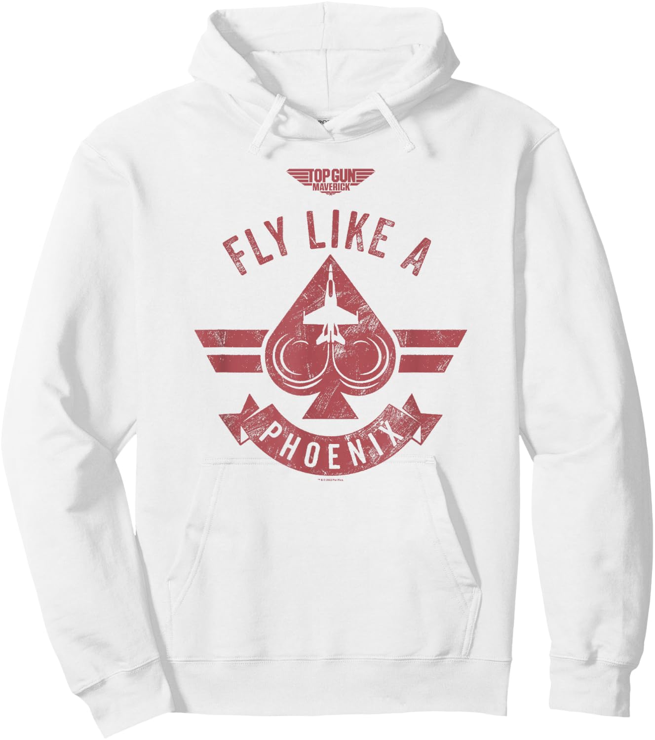 Top Gun: Maverick Fly Like A Phoenix Spade Card Logo Hoodie - Hoodie | White
