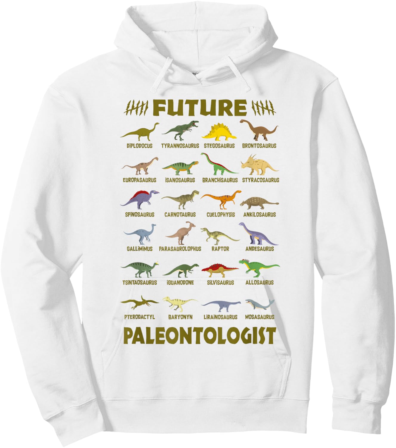 Future Paleontologist Dinosaur Costume Shirts Boys and Girls Hoodie - Hoodie | White