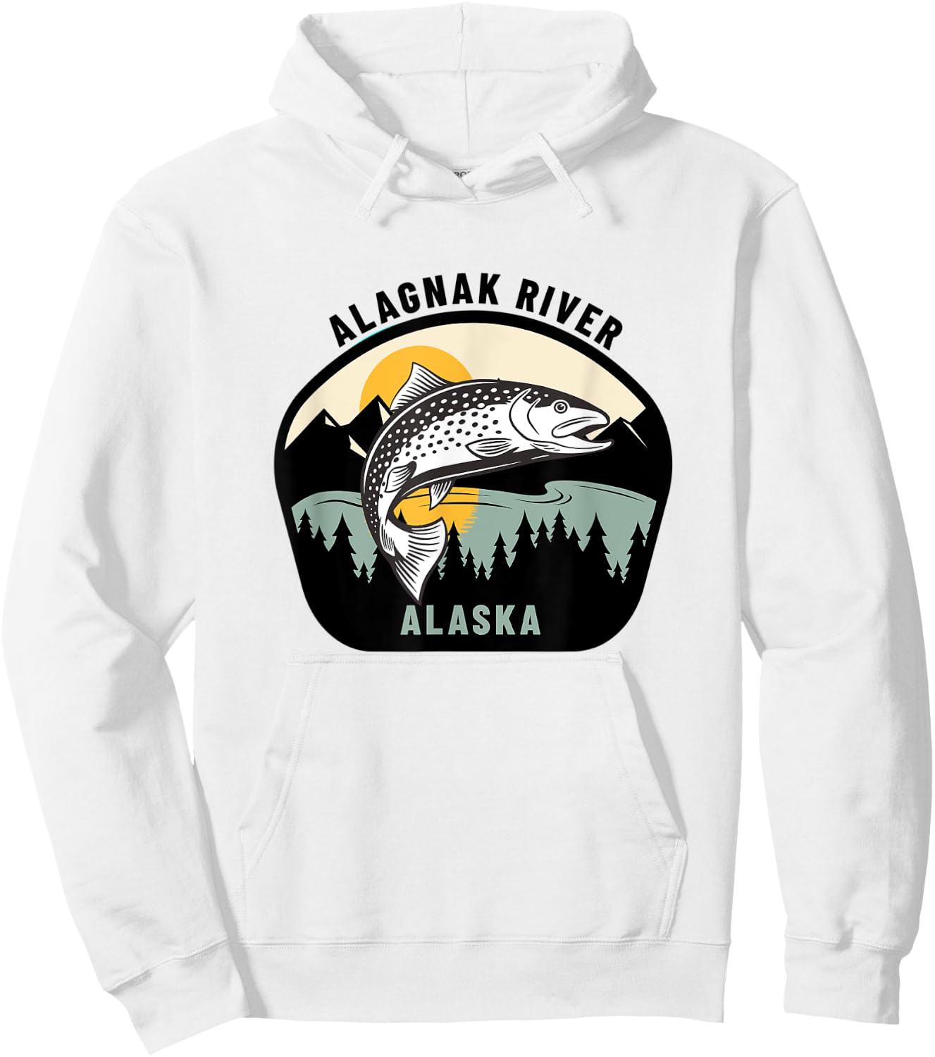 Alagnak River Alaska - Fly Fishing Hoodie - Hoodie | White