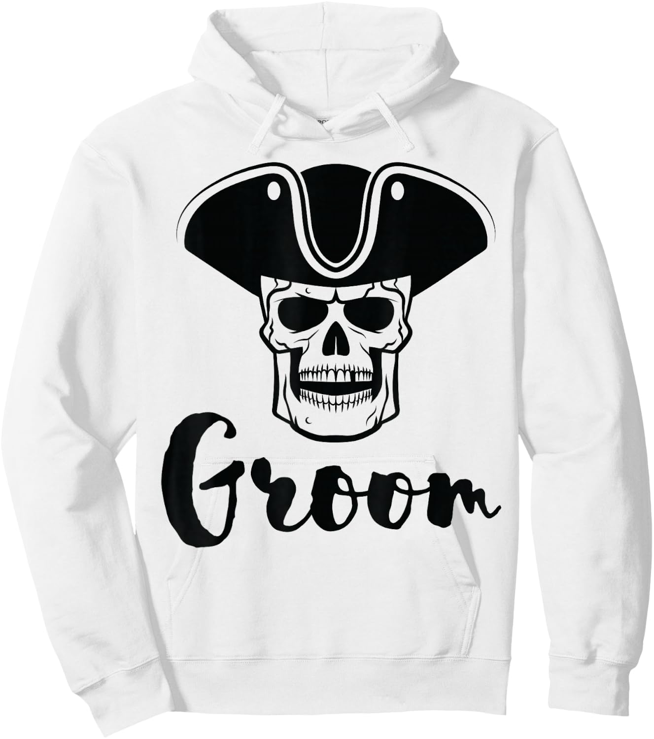 Groom Shirt for Bachelor Party with Pirate Hoodie - Hoodie | White