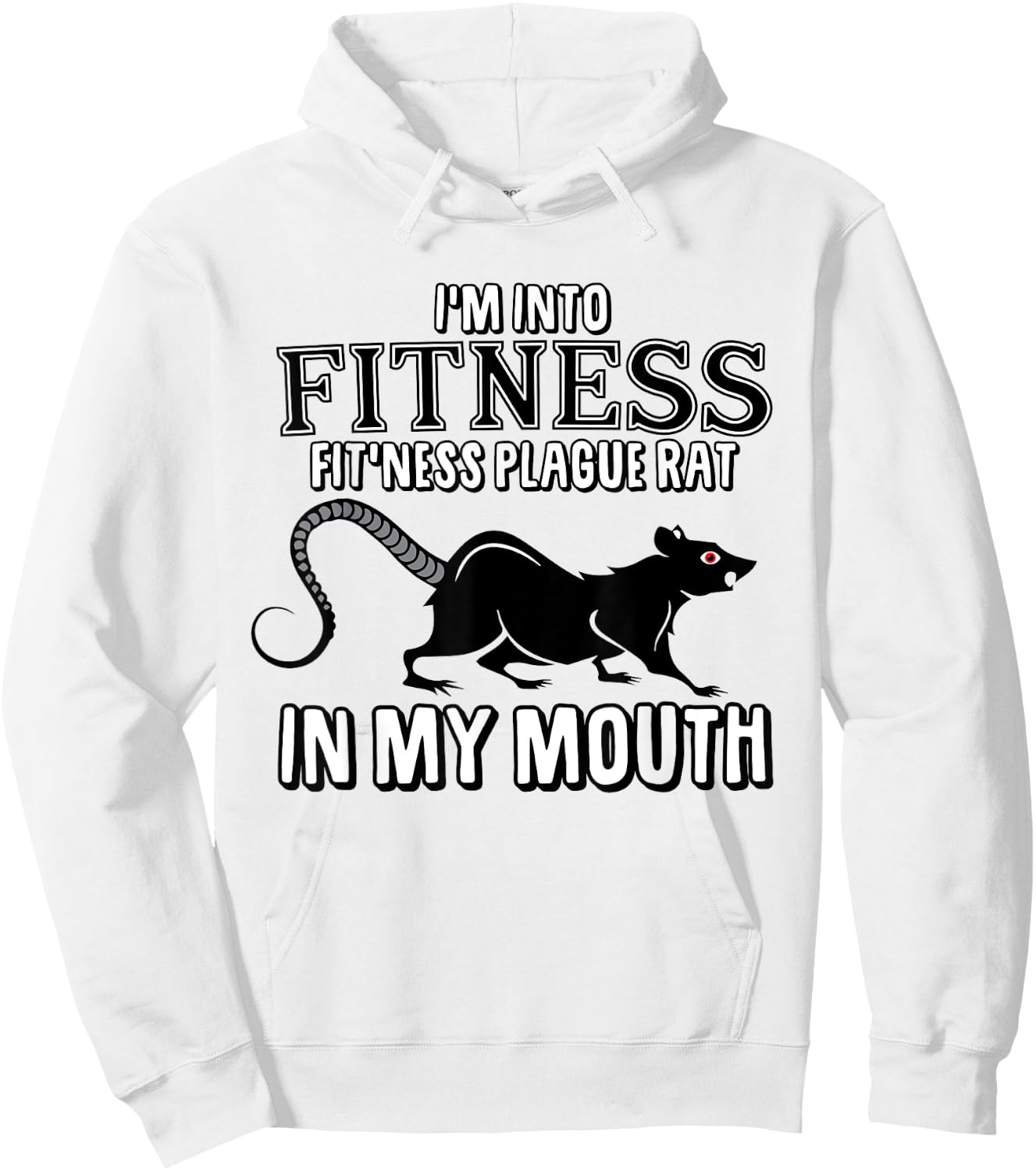 Funny Plague Rat Sarcastic Oddly Specific Offensive Meme Hoodie - Hoodie | White