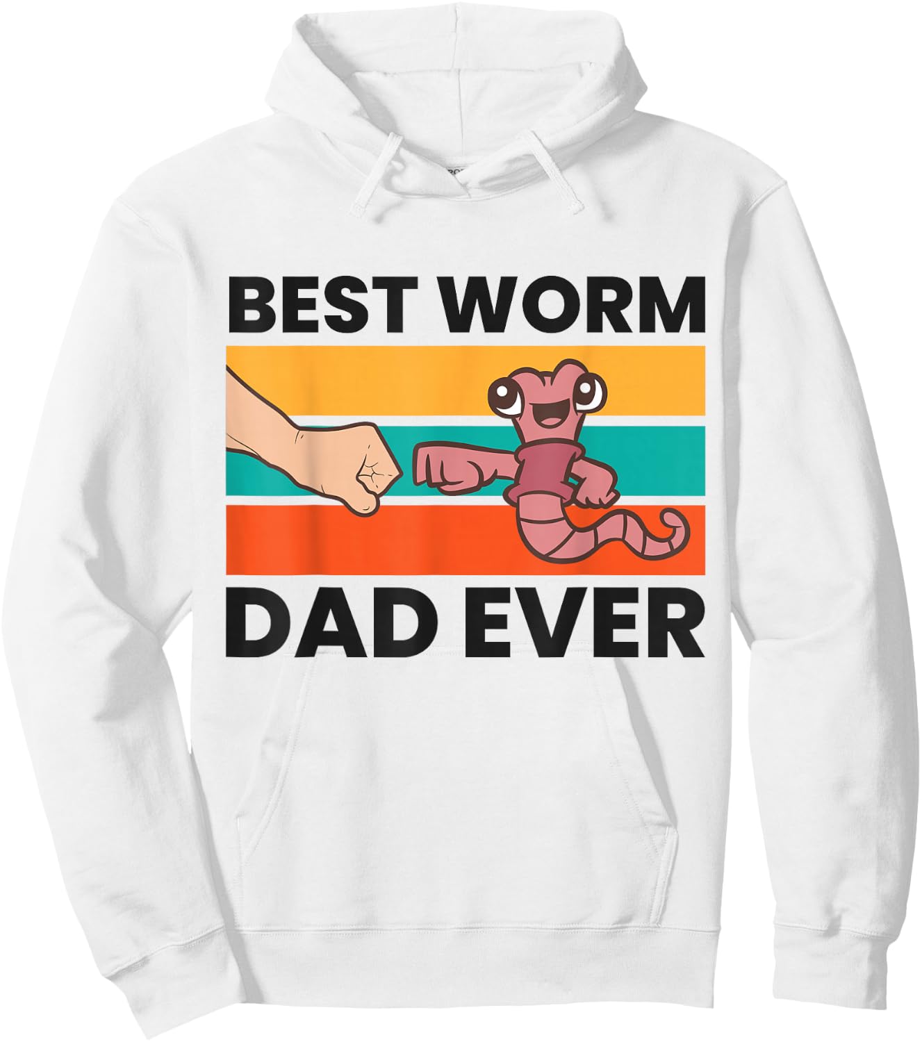 Vermiculture Worm Farmer Dad Best Worm Dad Ever Hoodie - Hoodie | White
