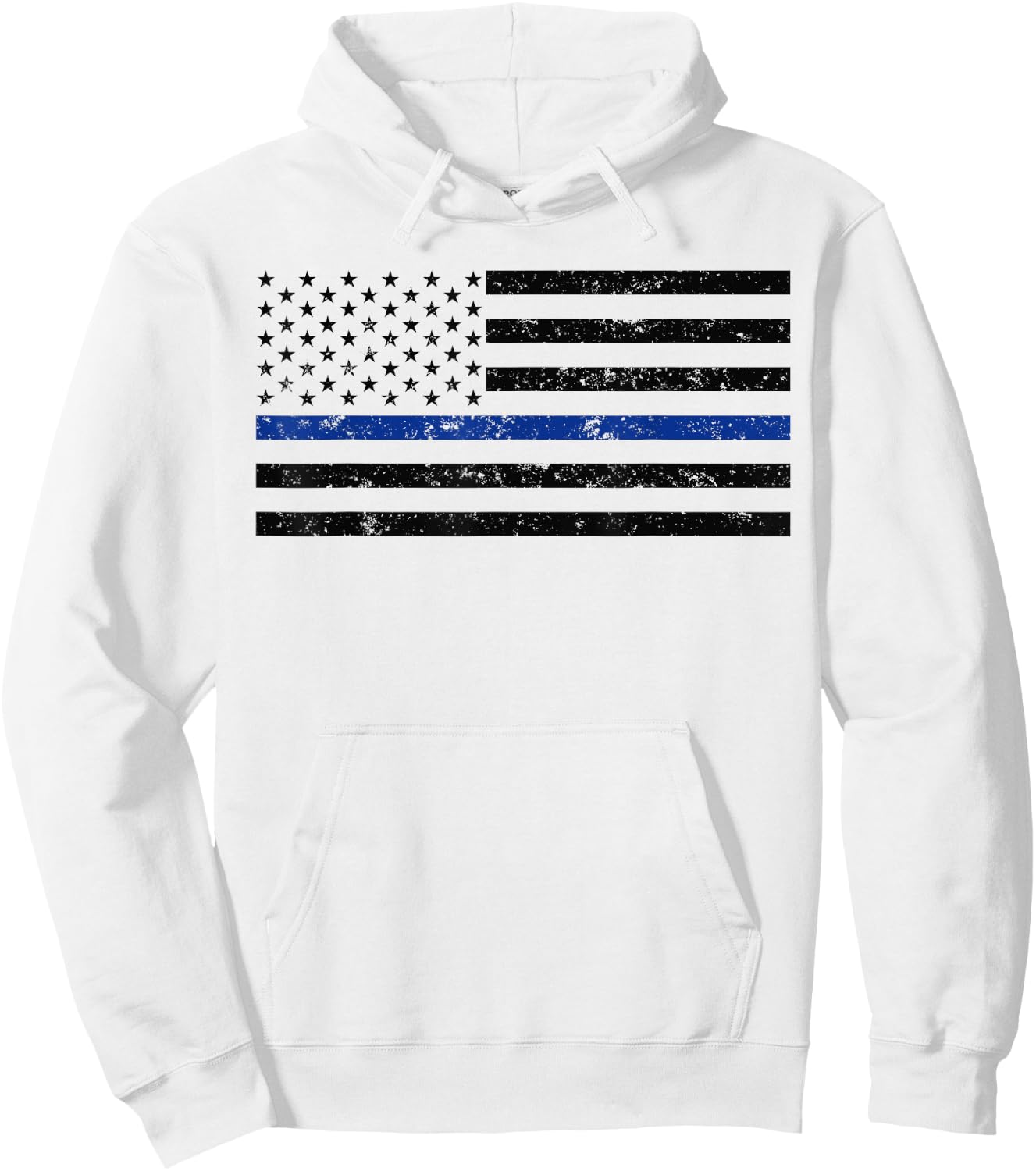 Thin Blue Line American Police Support Thin Blue Line Flag Girls Kids Men Hoodie - Hoodie | White