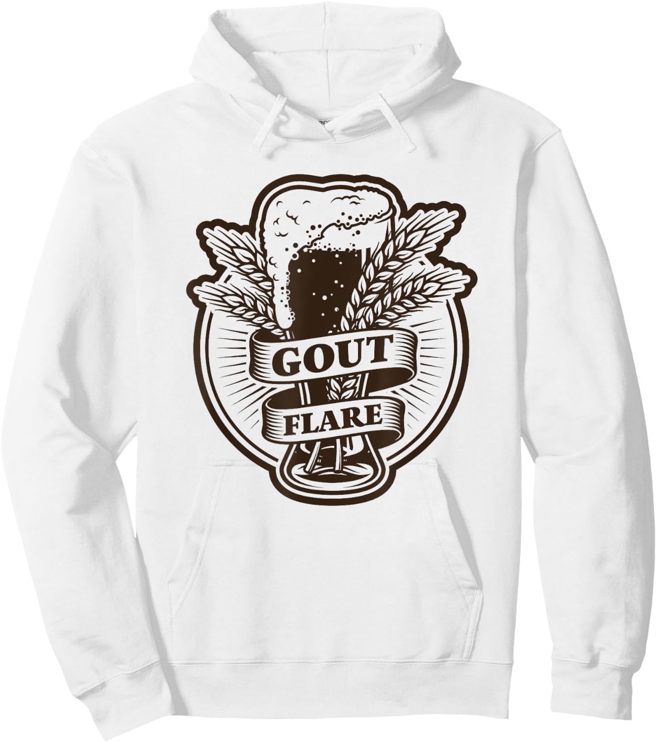 GOUT FLARE cool vintage artwork for beer lovers w/ gout Hoodie - Hoodie | White