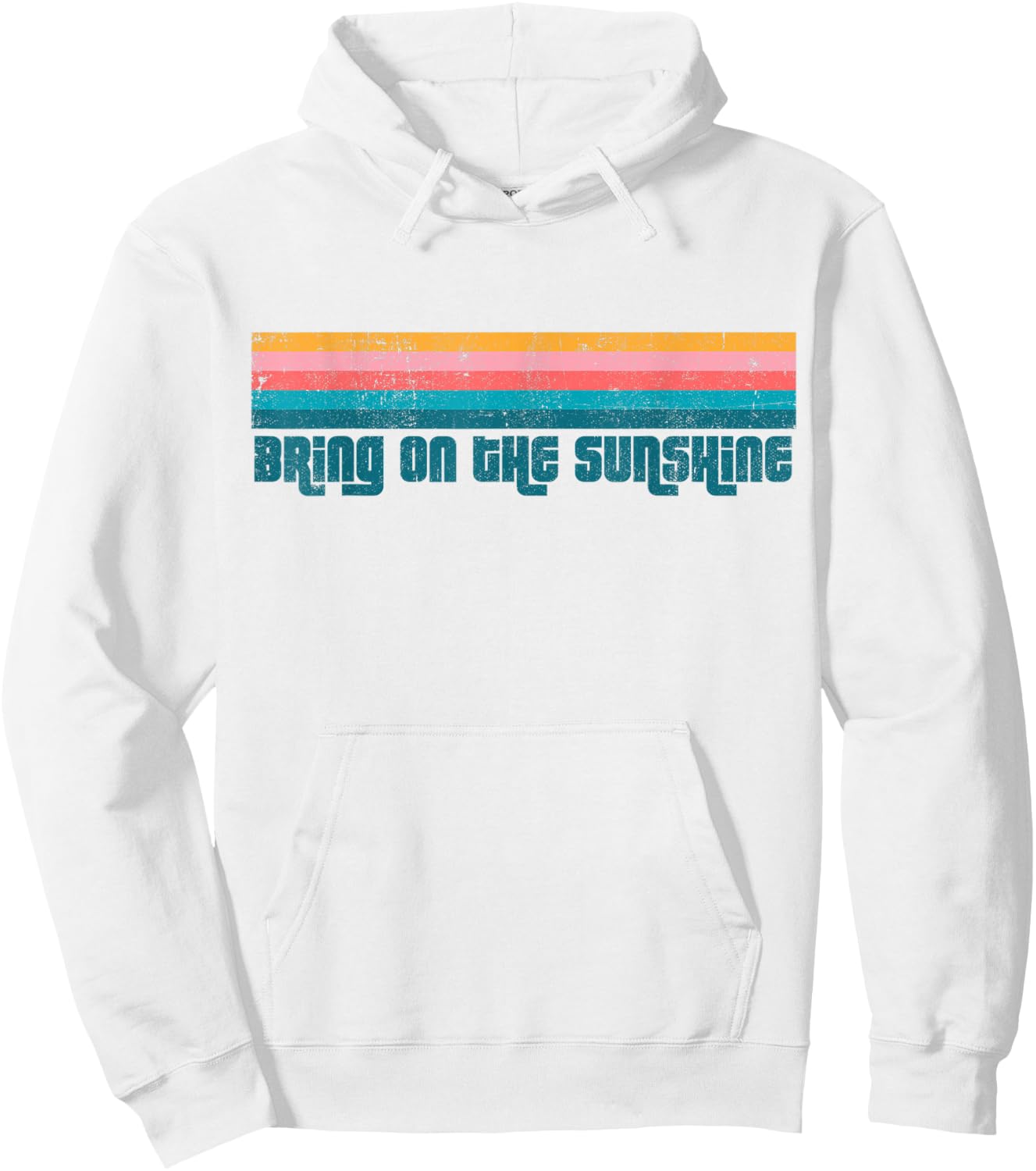 Vintage Bring On The Sunshine Beach Retro Cute Summer Hoodie - Hoodie | White