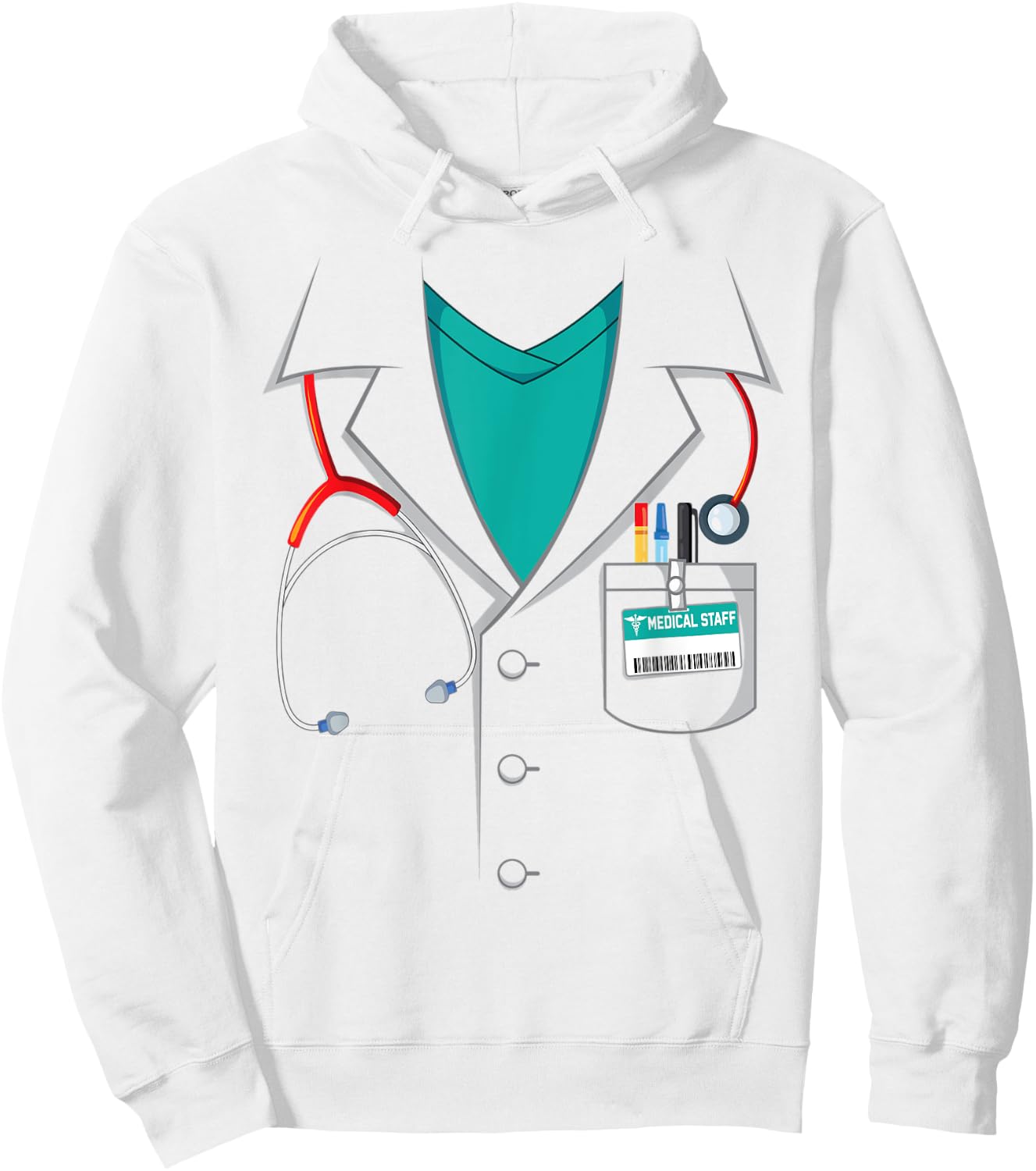 Doctor Lab Coat Funny Halloween Costume White Hoodie - Hoodie | White