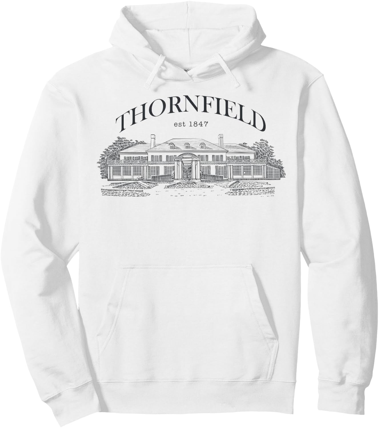 Jane Eyre & Mr Rochester, Thornfield Hall, Charlotte Bronte Hoodie - Hoodie | White