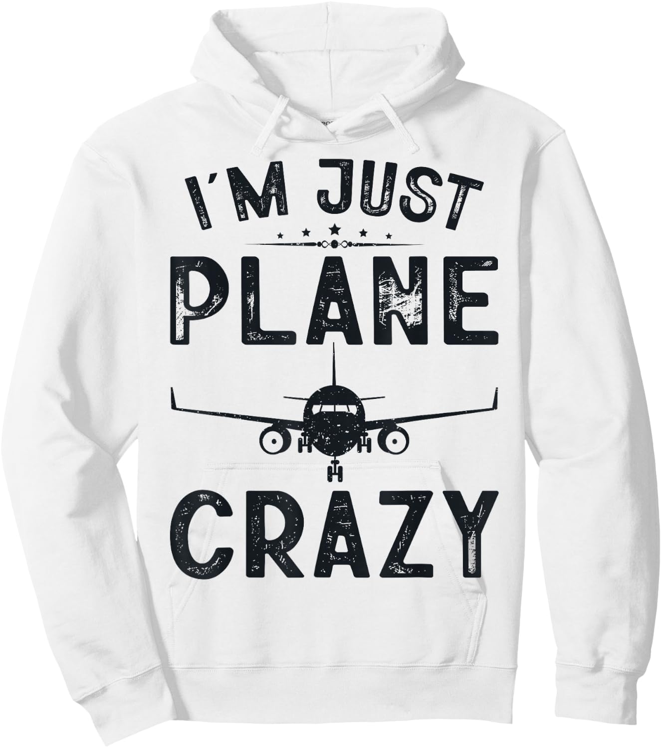 I'm Just Plane Crazy Fly Airplanes Lover Kids Boys Aviation Hoodie - Hoodie | White