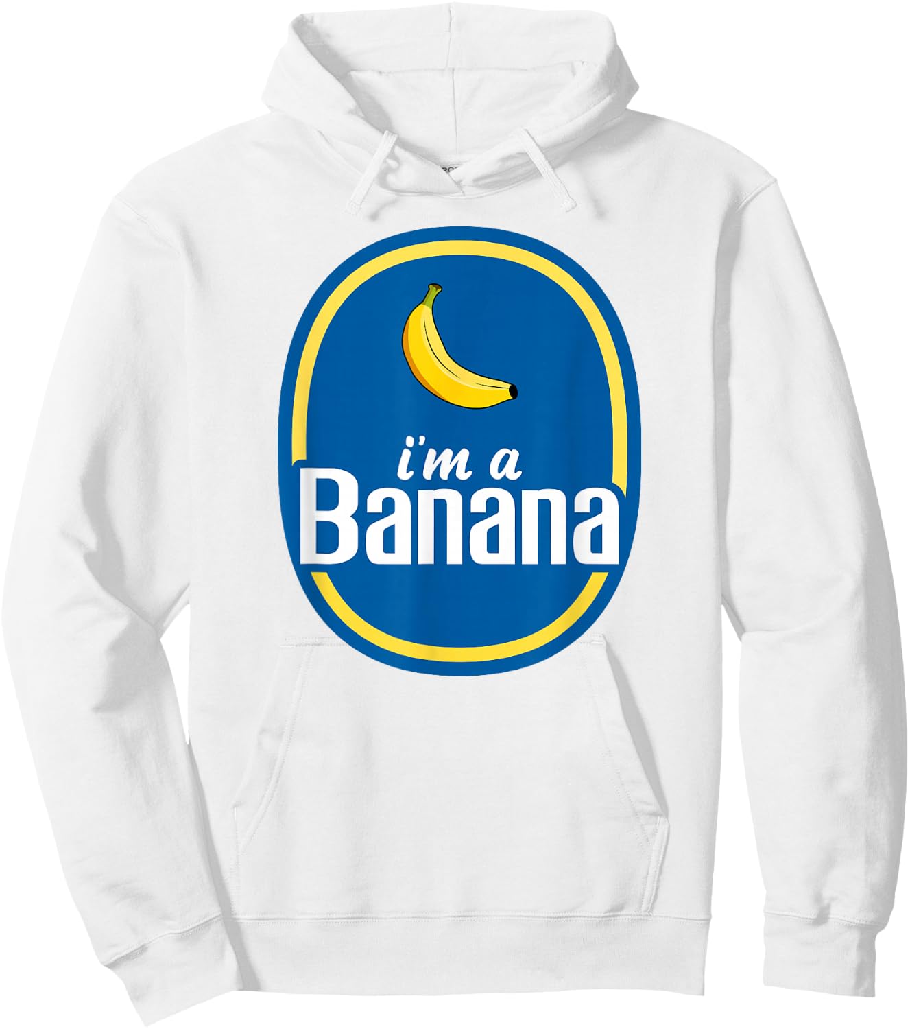 I'm A Banana Costume Halloween Fruit Sticker Yellow Funny Small Hoodie - Hoodie | White