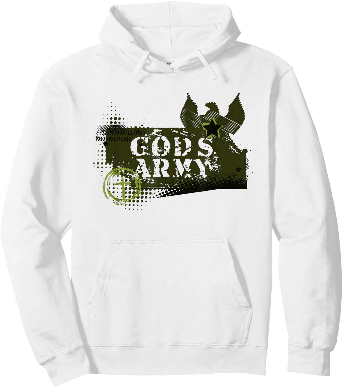 God's Army Christian Boys and Youth Military type Hoodie - Hoodie | White