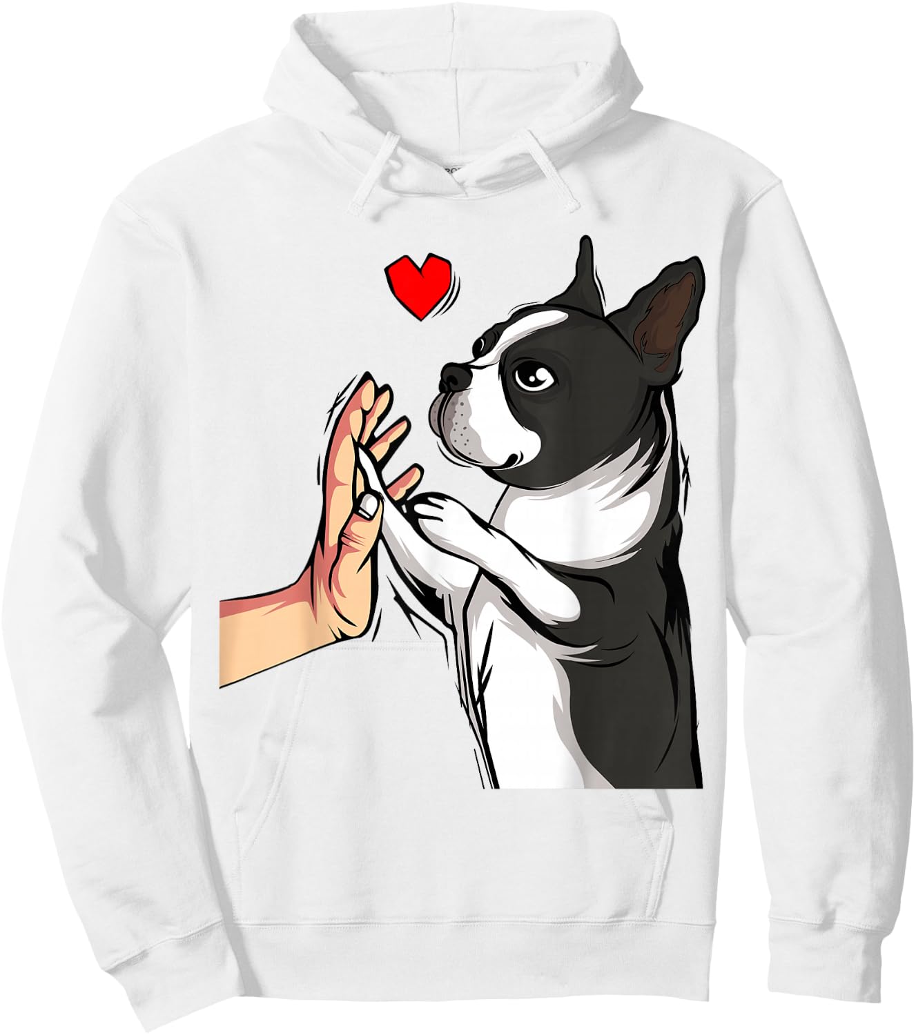 Boston Terrier Love Bostie Dog Mom Funny Girls Small Hoodie - Hoodie | White