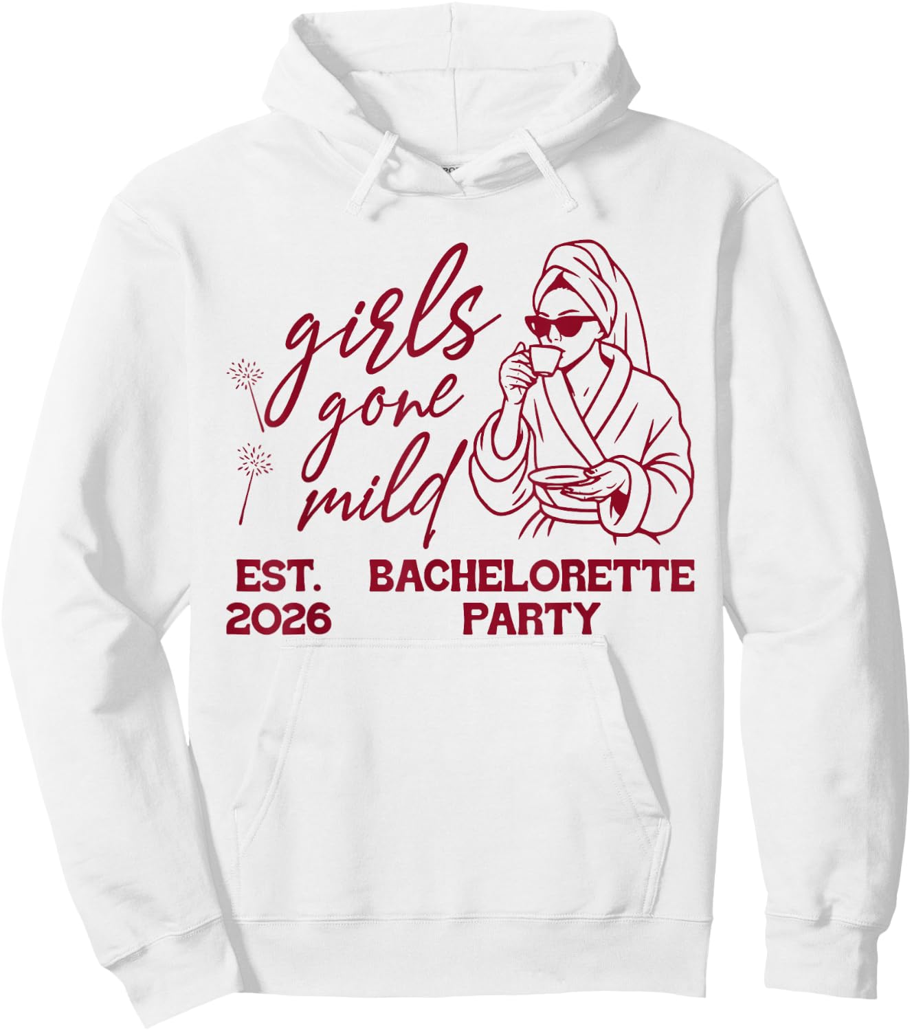 Bride & Bridesmaid Spa Bachelorette Girls Gone A Mild 2026 Hoodie - Hoodie | White