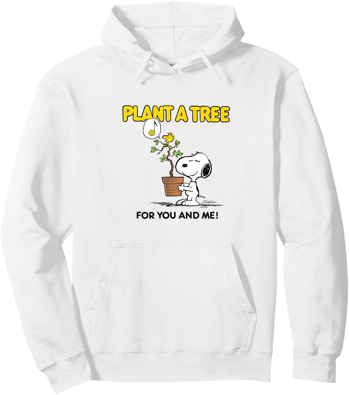Peanuts - Earth Day Snoopy Plant A Tree for You and Me Hoodie - Hoodie | White