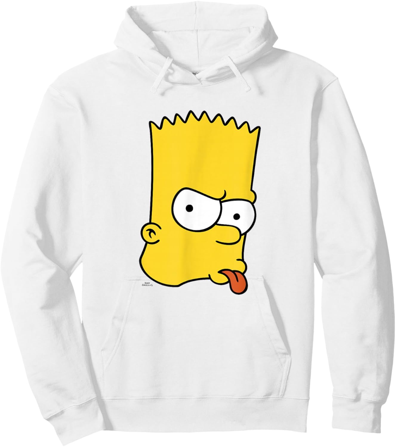 The Simpsons Bart Simpson Big Face Hoodie - Hoodie | White