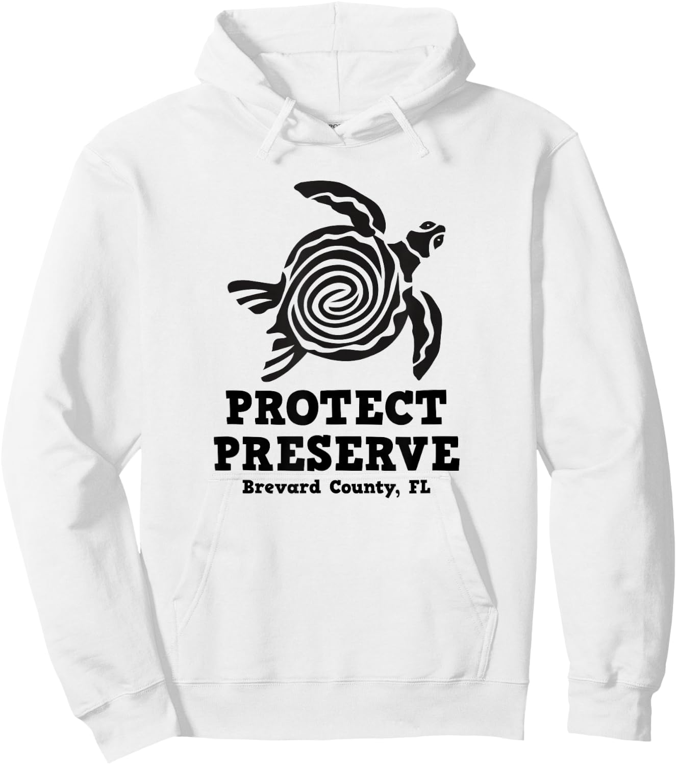 Sea Turtle Protect and Preserve Brevard County FL Hoodie - Hoodie | White