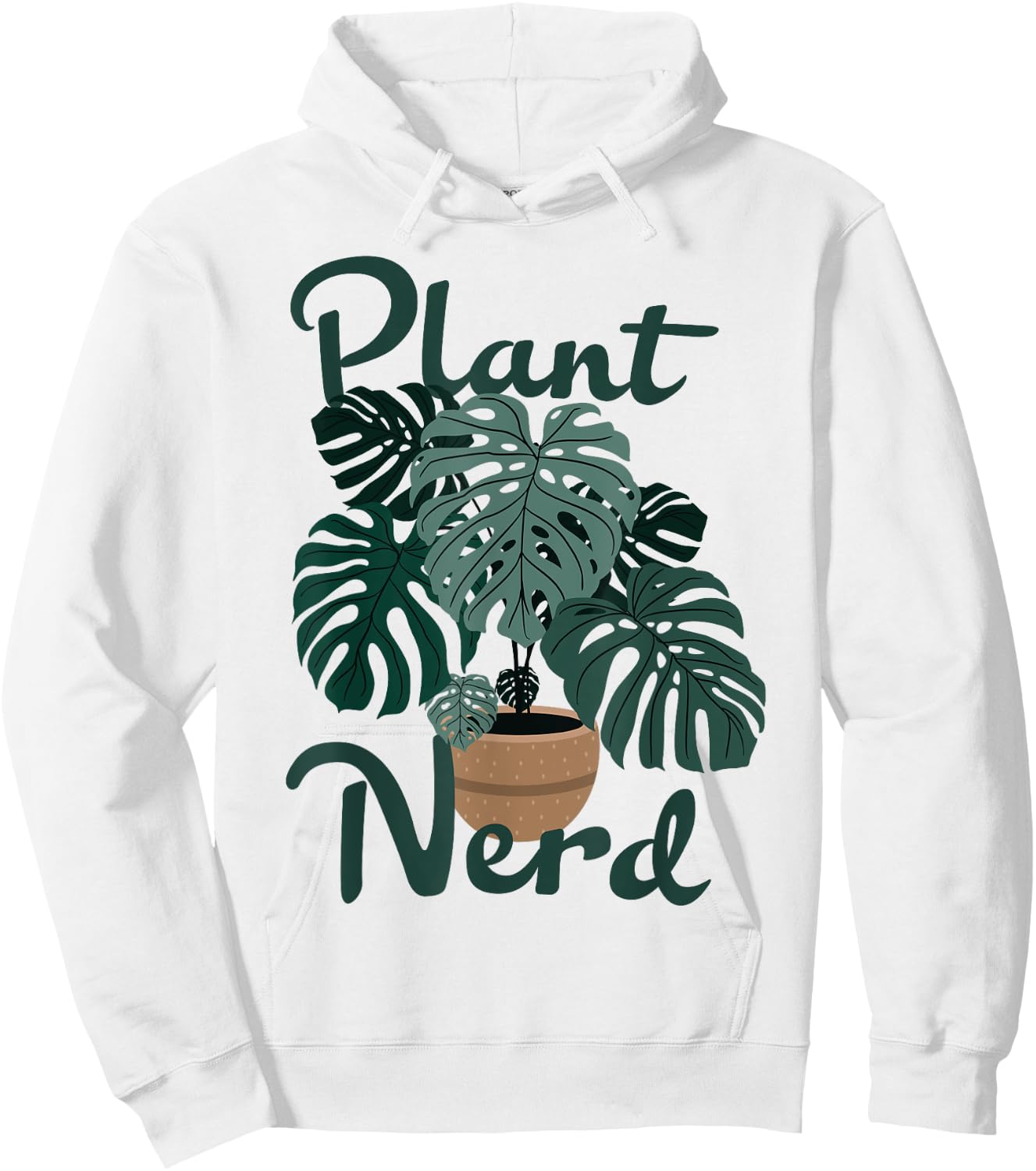 Plant Nerd Monstera Hoodie - Hoodie | White