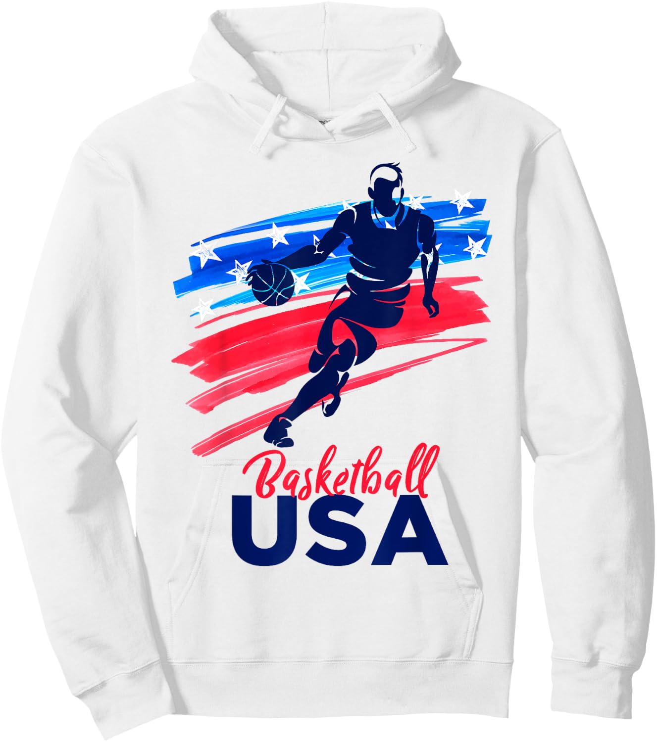 Basketball USA Support the Team Shirt Basketball Lover Hoodie - Hoodie | White