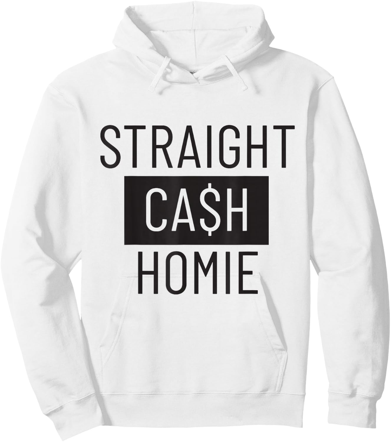 Straight Cash Homie Football Shirt Hoodie - Hoodie | White