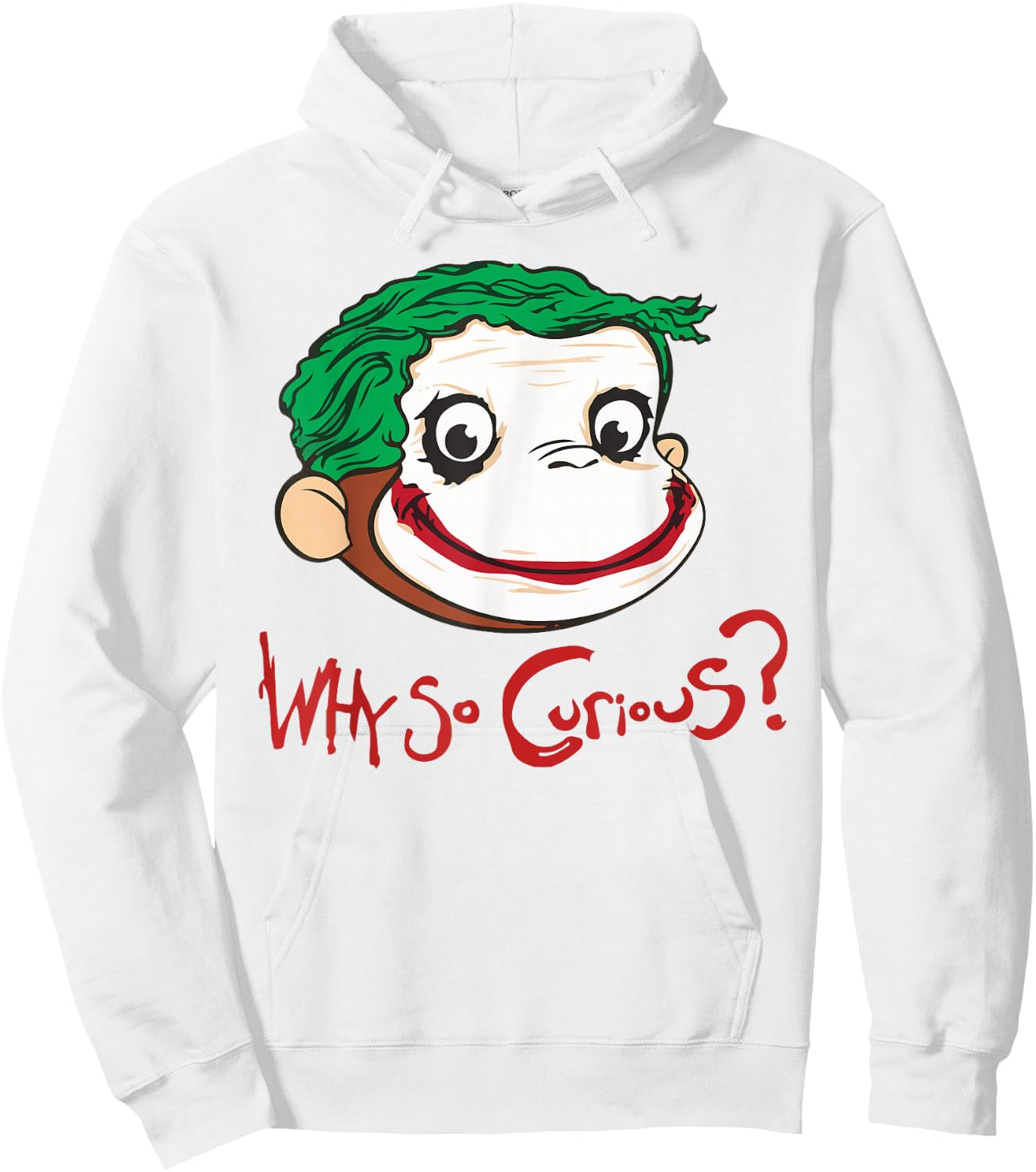 Funny Monkey Face Why So Curious women kids Hoodie - Hoodie | White