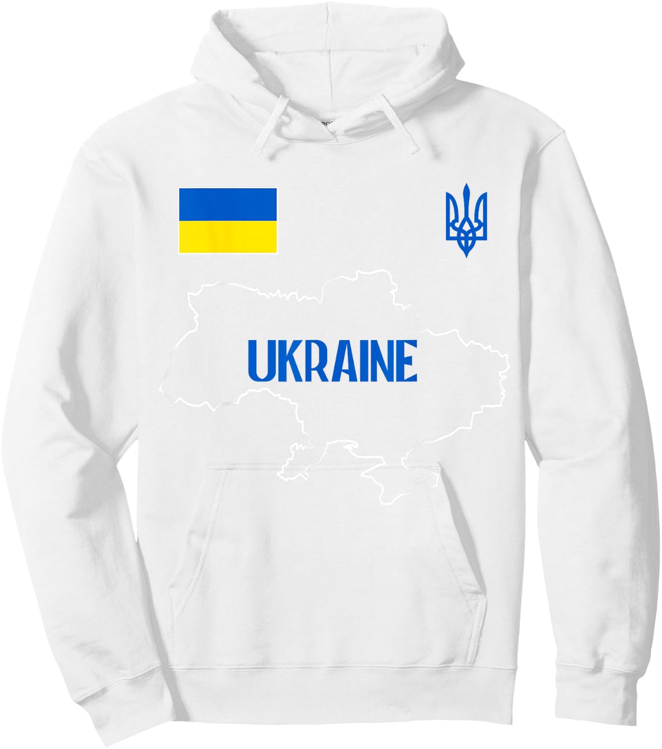 Ukrainian Patriotic Ukraine Flag, Ukrainian Football Fan Hoodie - Hoodie | White