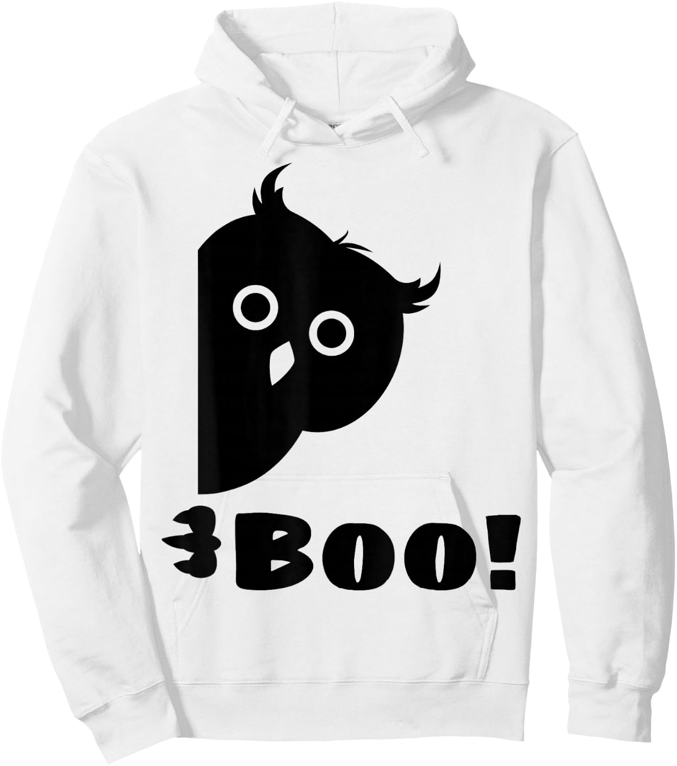 Boo! | Funny Owl Lover Shirt Hiding Peekaboo Halloween Owl Hoodie - Hoodie | White