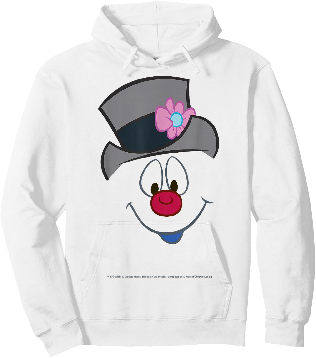 Frosty The Snowman Christmas Big Face Hoodie - Hoodie | White