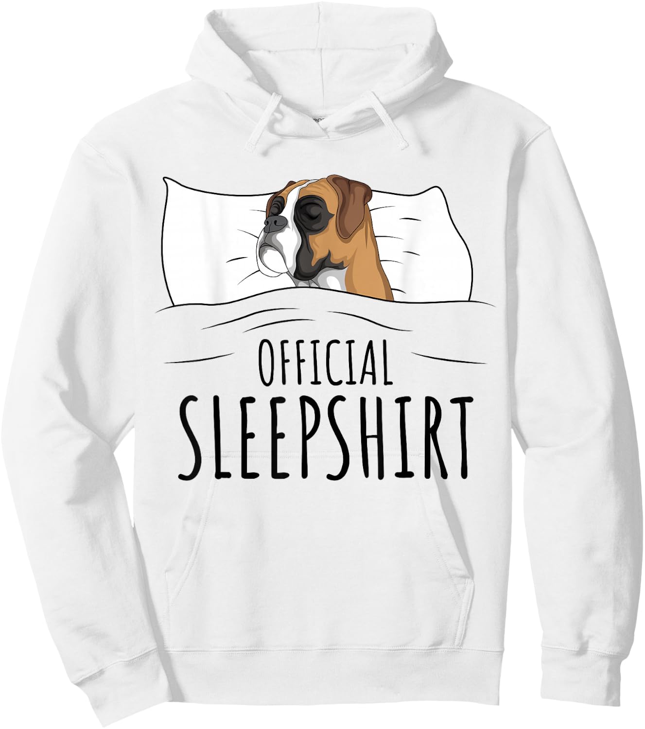 Boxer Dog Official Sleepshirt Small Hoodie - Hoodie | White