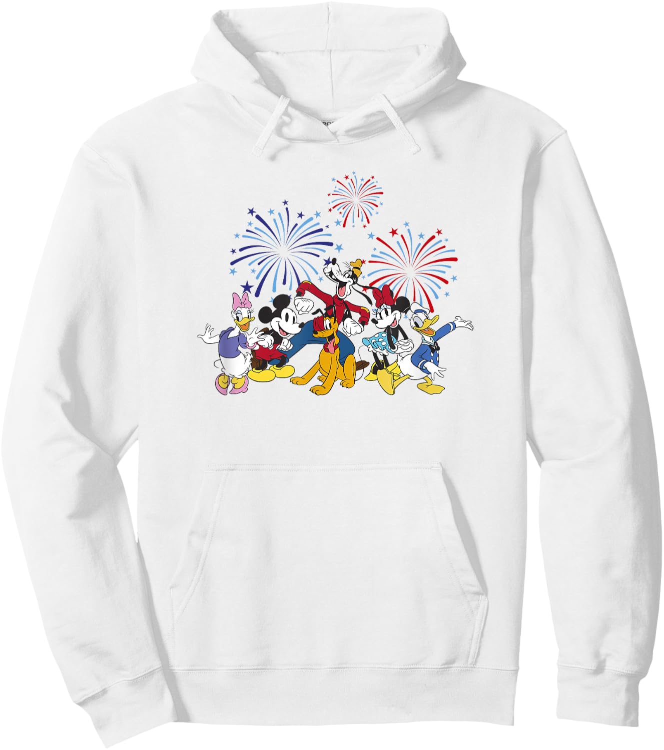 Disney Mickey Classic 4th of July Vintage Fireworks Crew Hoodie - Hoodie | White