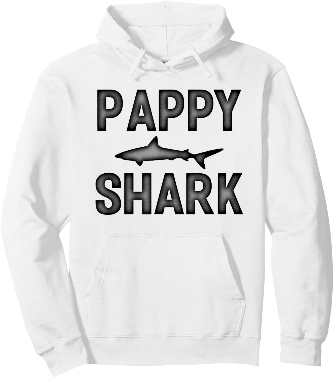 Pappy Shark Grandpa Gift Fishing Lover Present Hoodie - Hoodie | White
