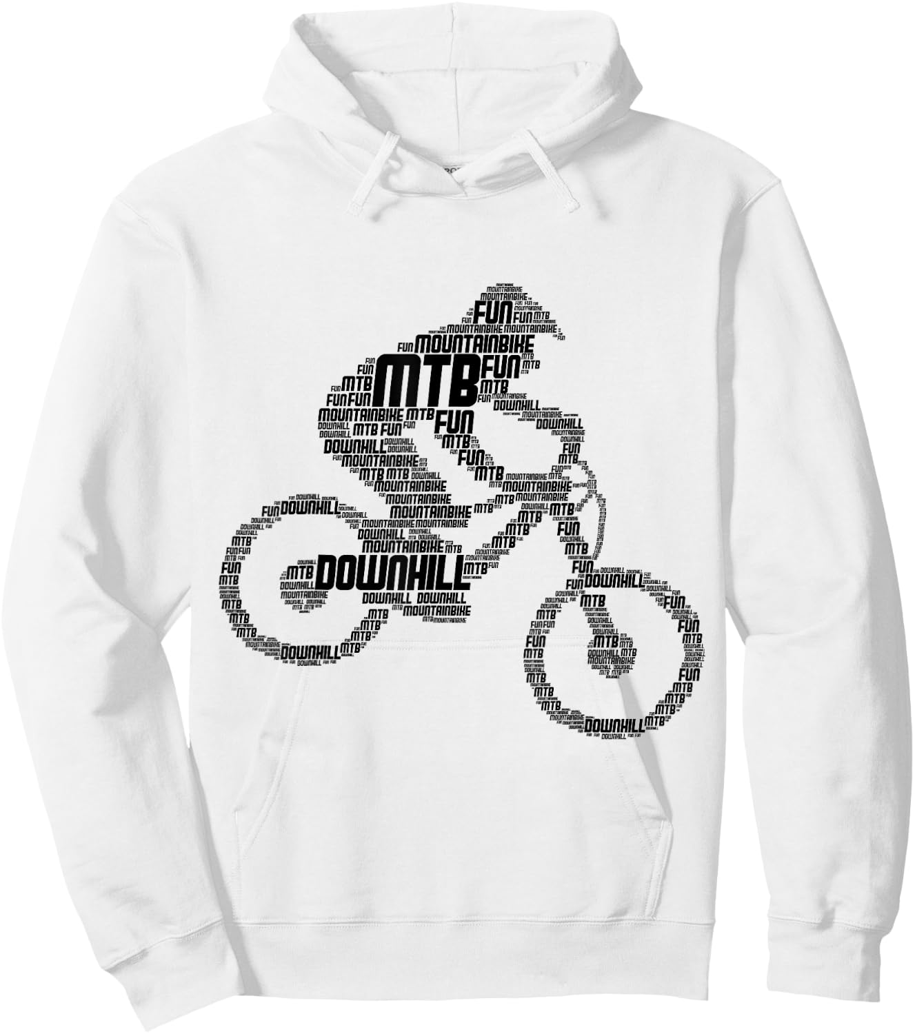 Downhill Mountain Bike Biker MTB Mountain Biker Boys Children Hoodie - Hoodie | White
