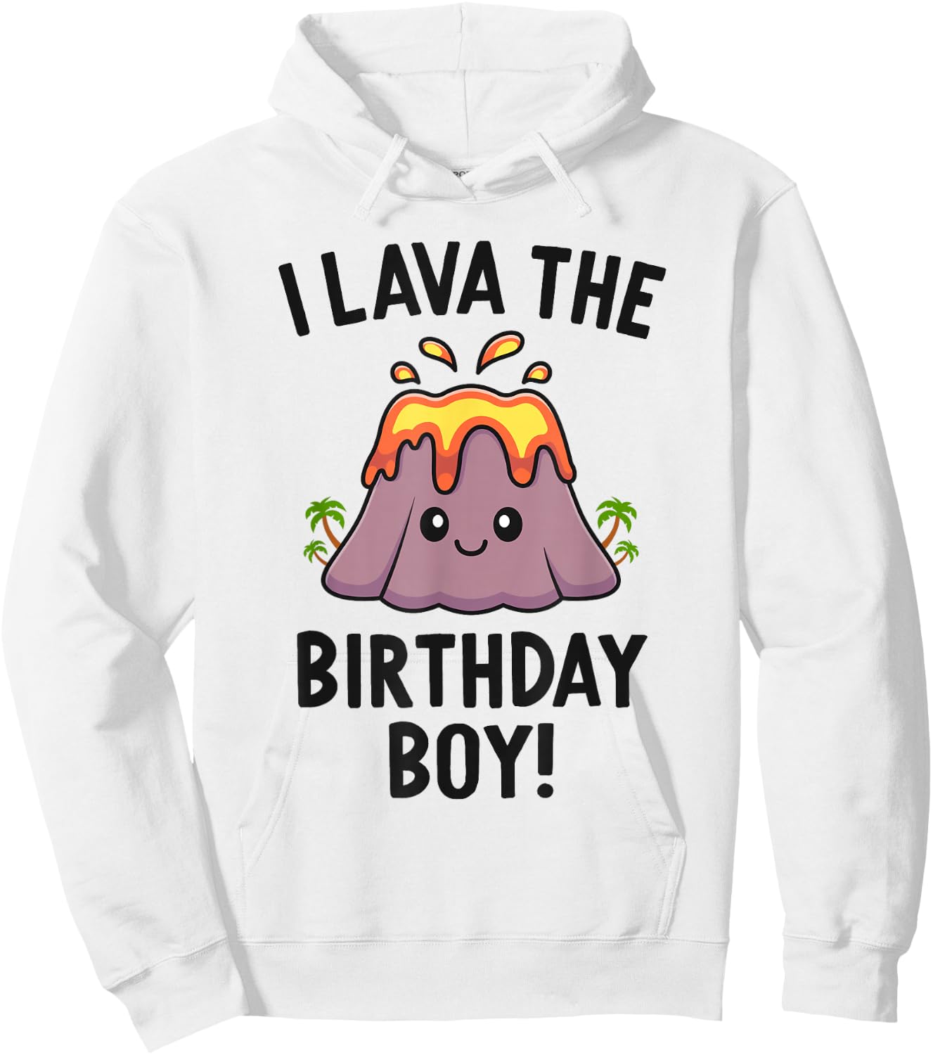 Family Volcano Birthday Party Lava The Birthday Boy Dinosaur Hoodie - Hoodie | White