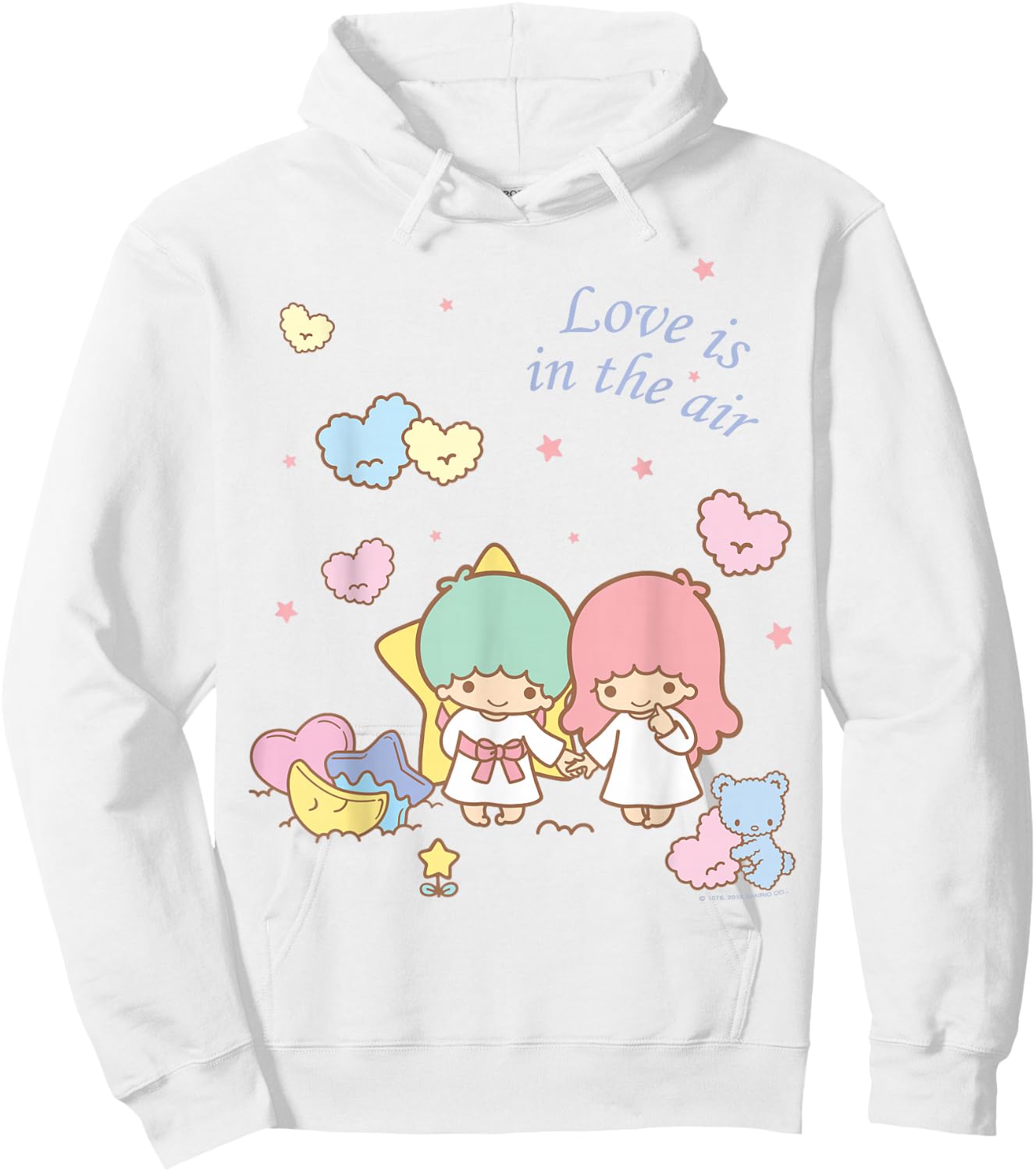Little Twin Stars Love is in The Air Valentine Shirt Hoodie - Hoodie | White