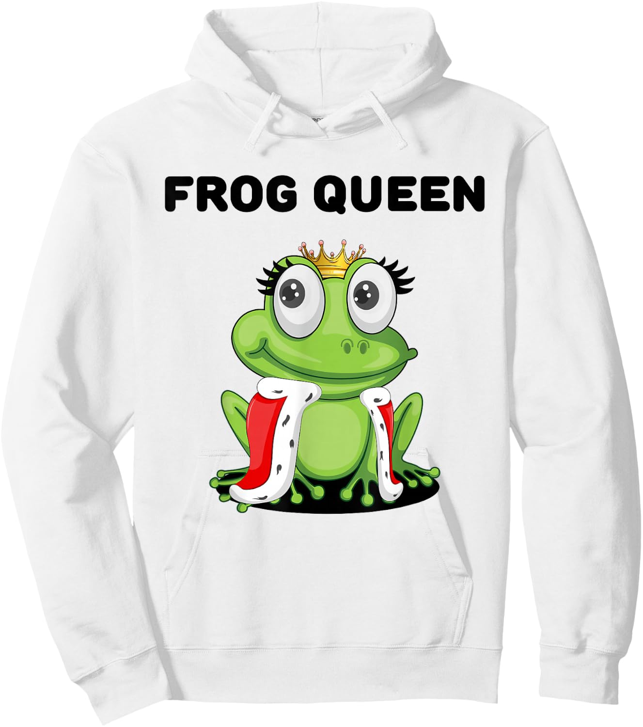 Frog Queen | Girls Frog | Frog Hoodie - Hoodie | White