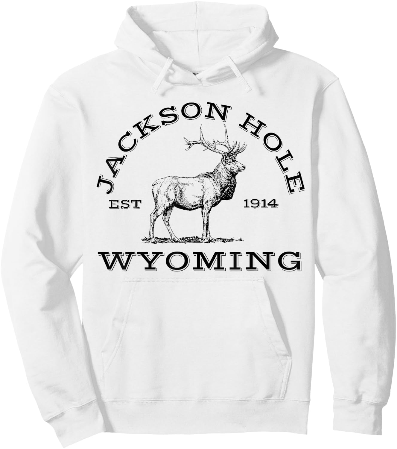 Jackson Hole Wyoming Elk Hike Outdoors Hoodie - Hoodie | White