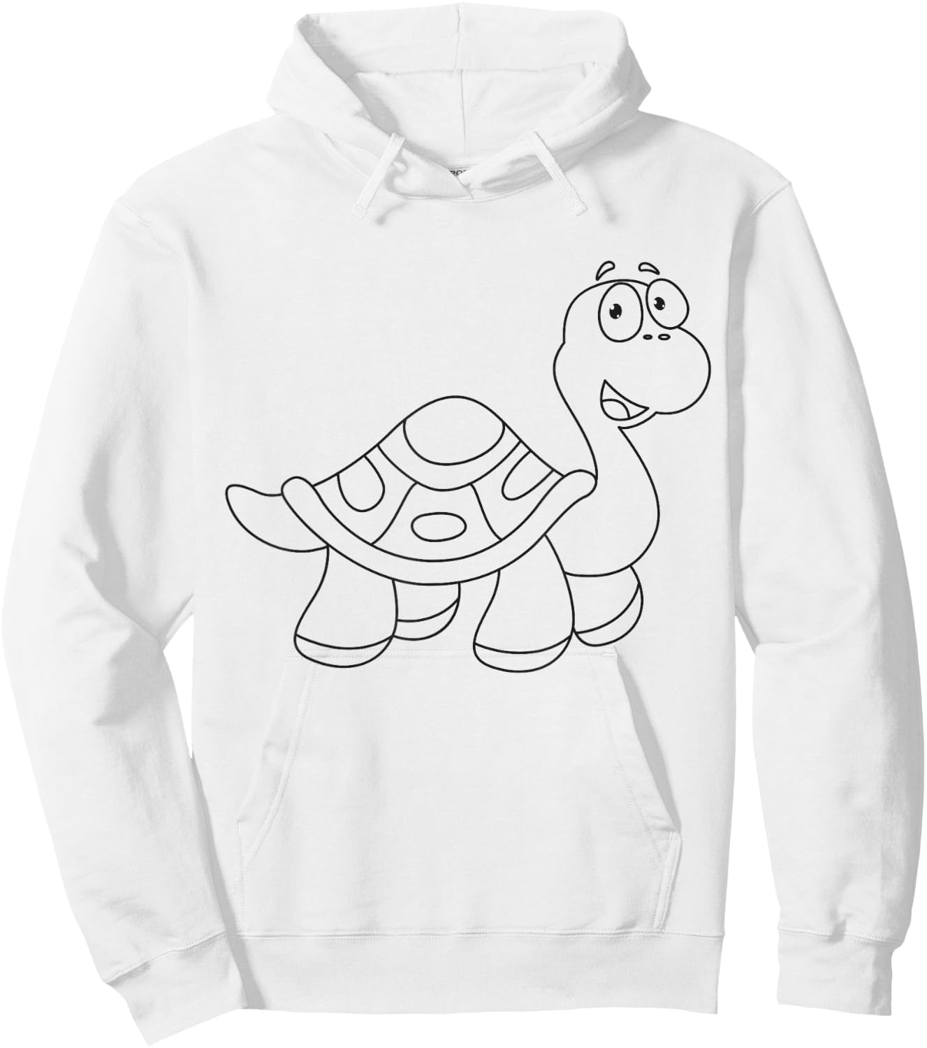 Cute Tortoise Paint & Colour for Kids Hoodie - Hoodie | White