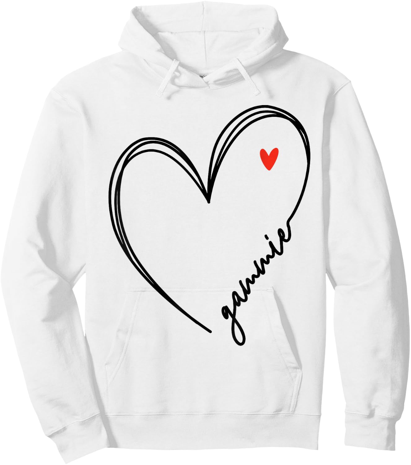 Cute Gammie With Heart Girl Women Mom Mother Hoodie - Hoodie | White
