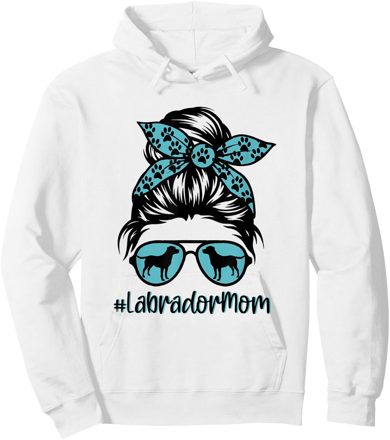 Messy Bun Labrador Mom Shirt Golden Black Lab Lovers Hoodie - Hoodie | White