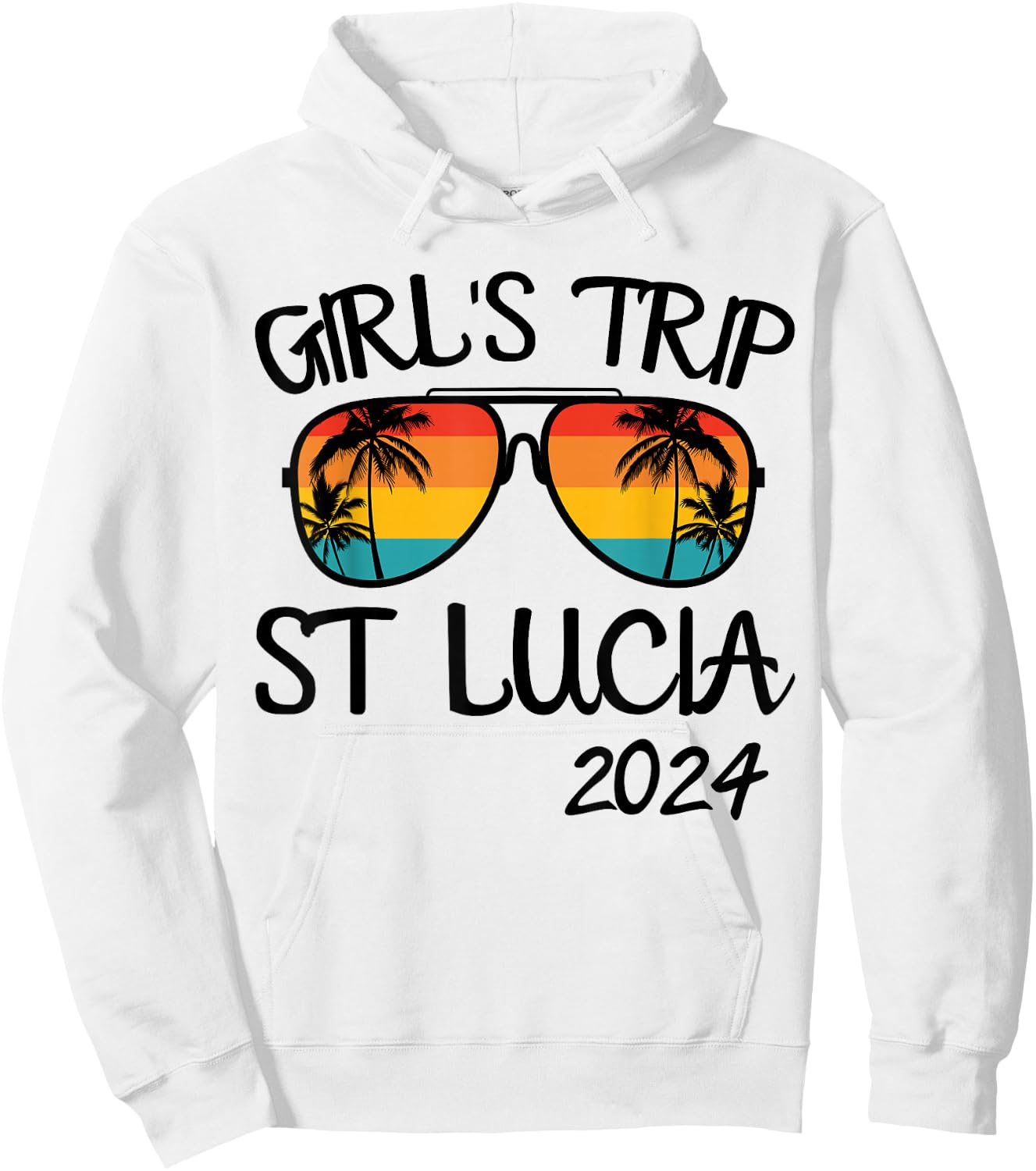 Girls Trip St Lucia 2024 Summer Vacation Matching Hoodie - Hoodie | White