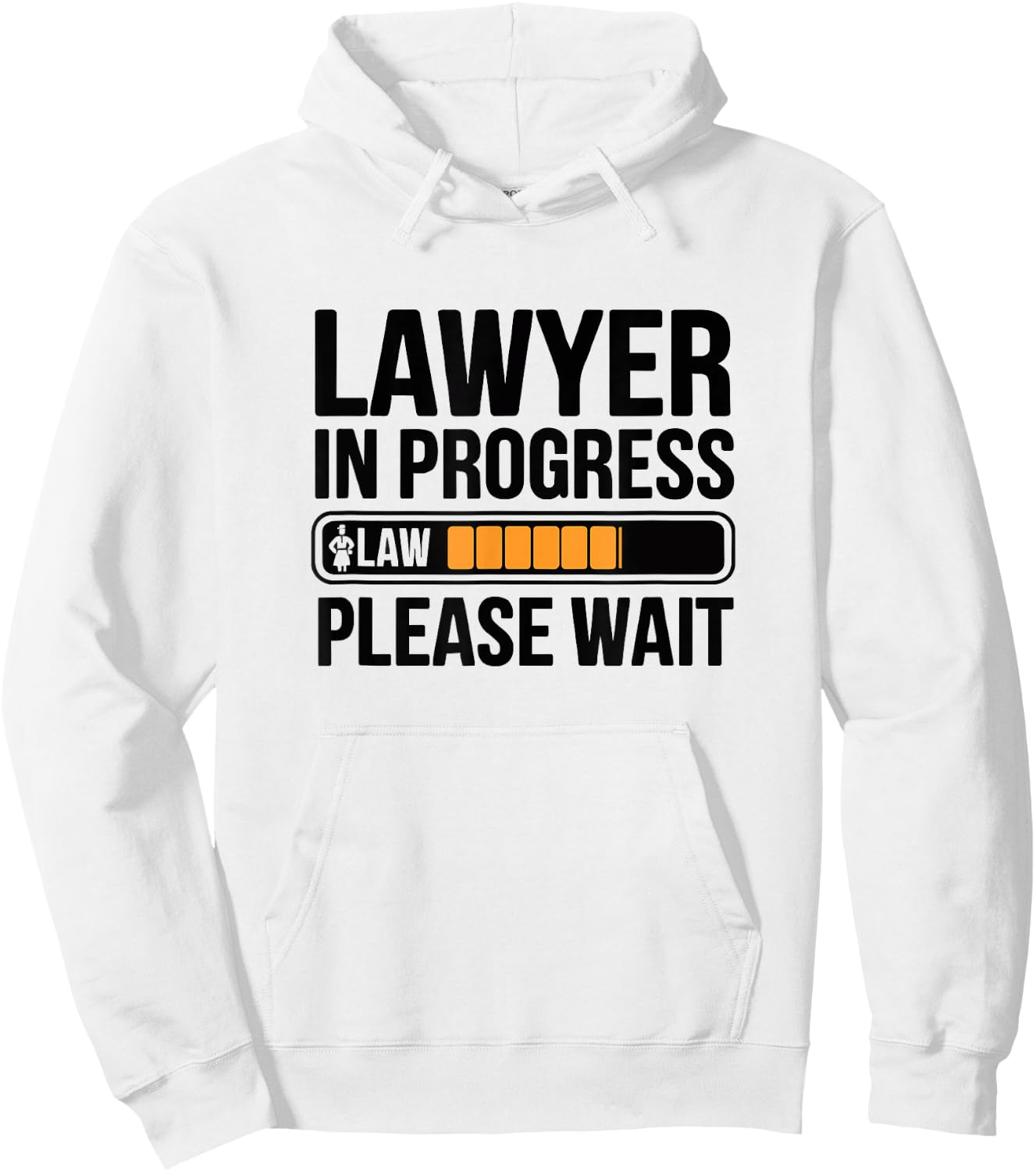 Funny Lawyer in Progress Law School College Loading Hoodie - Hoodie | White